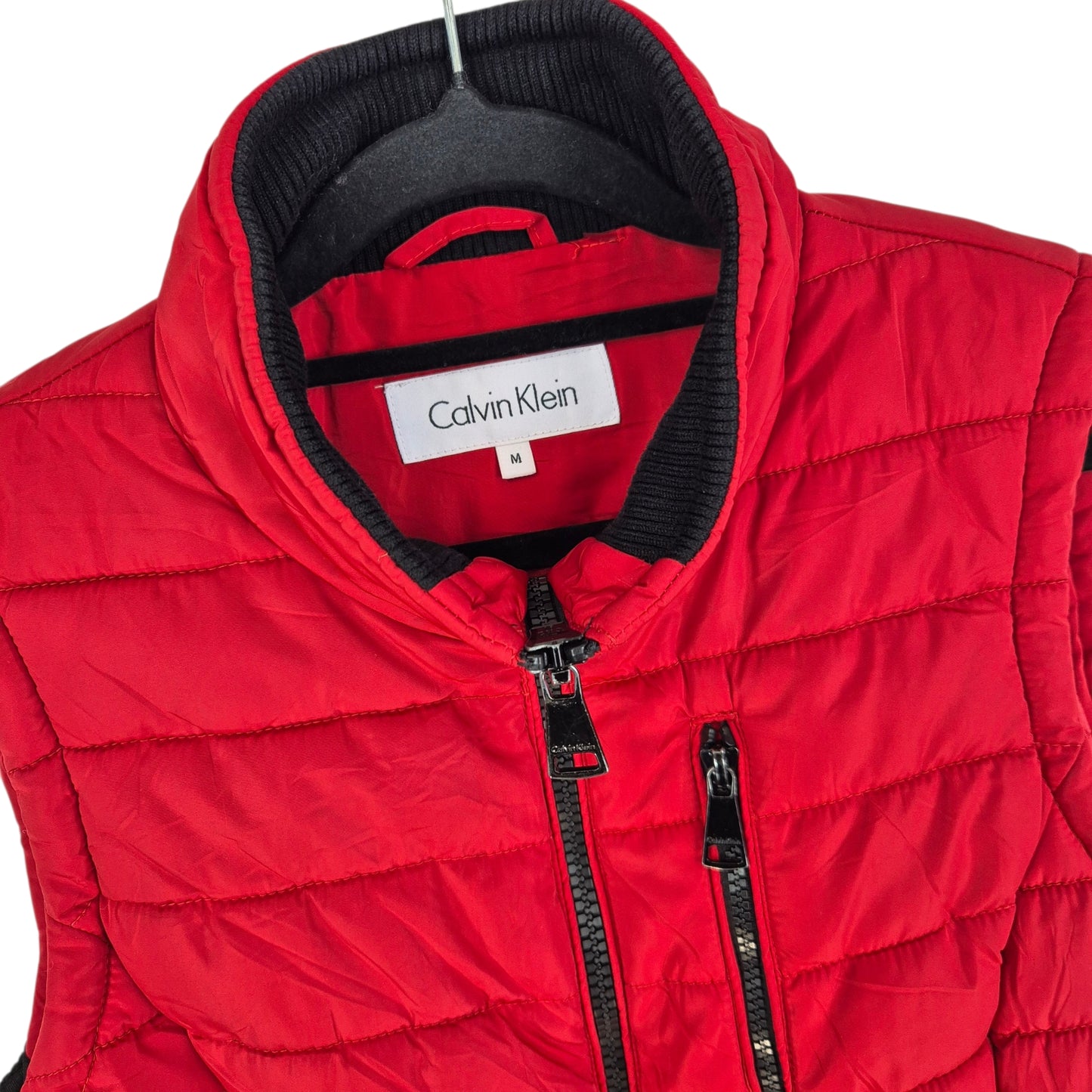 Calvin Klein Red Padded Vest Size M
