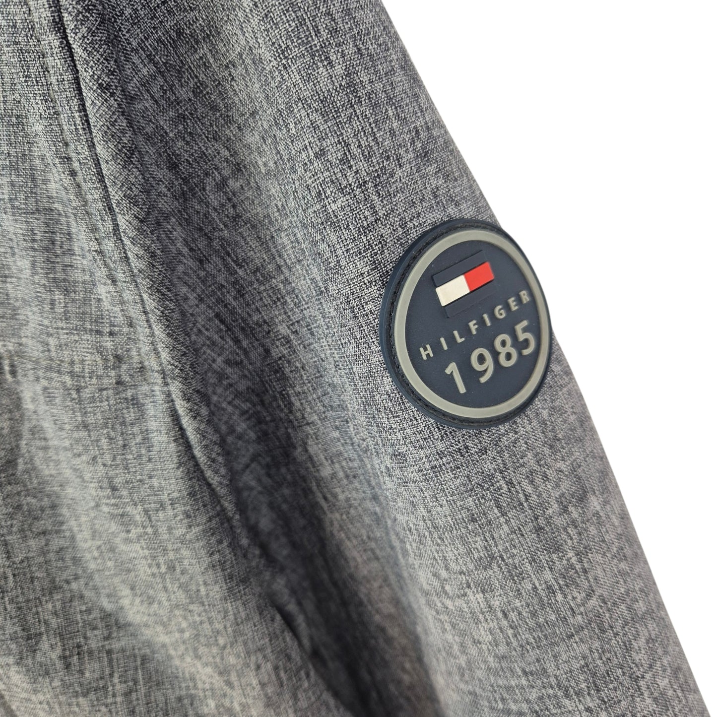 Tommy Hilfiger Grey Heavy Quilted Windbreaker Jacket Size L