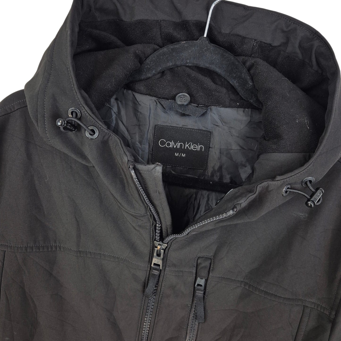 Calvin Klein Black Heavy Windbreaker Jacket Size M