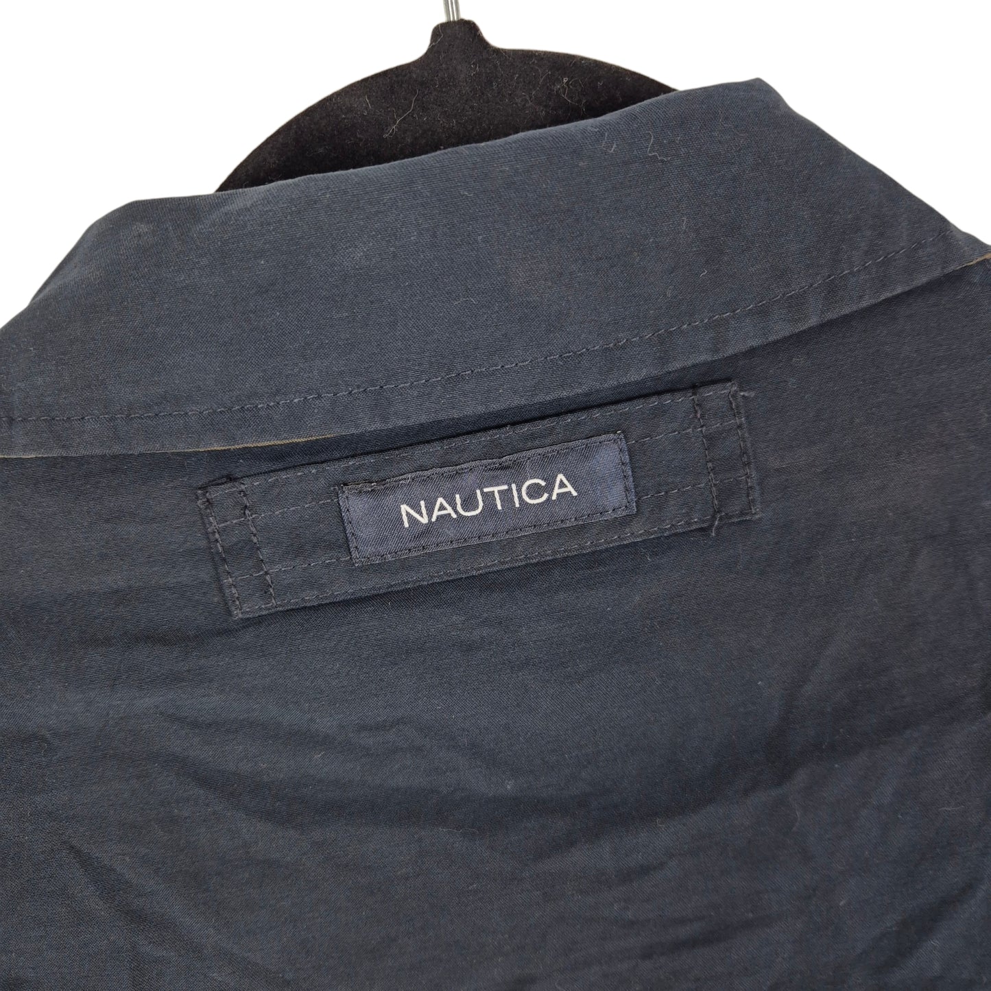 Nautica Dark Blue Collared Bomber Jacket Size 2XL