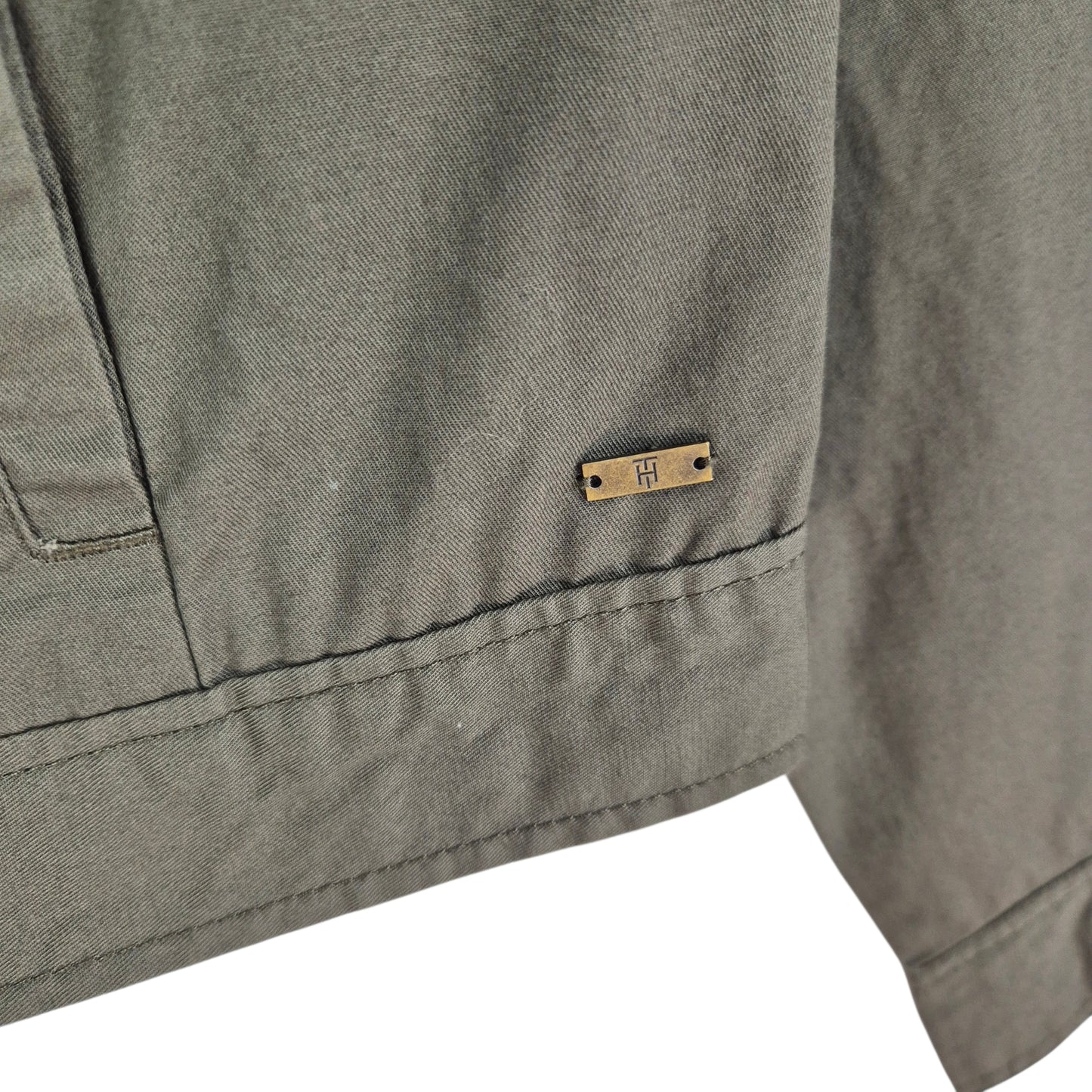 Tommy Hilfiger Womens Khaki Green Button Jacket Size S