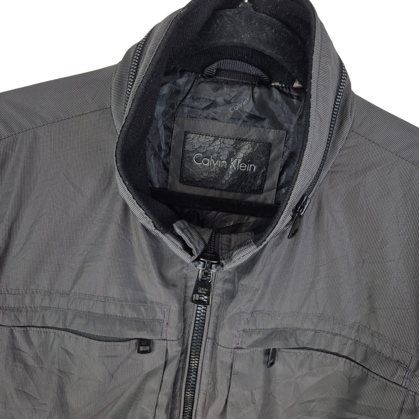 Calvin Klein Grey Windbreaker Jacket Size XL