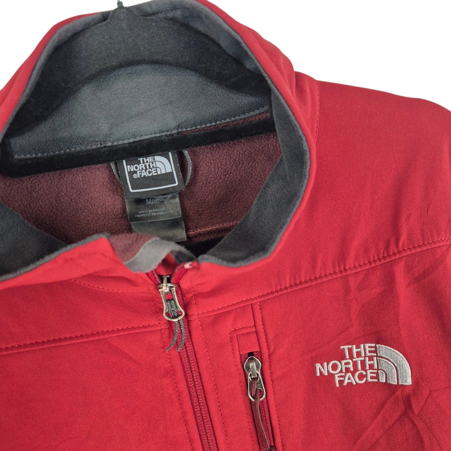 The North Face Red Water Resistant Windbreaker Jacket Size M
