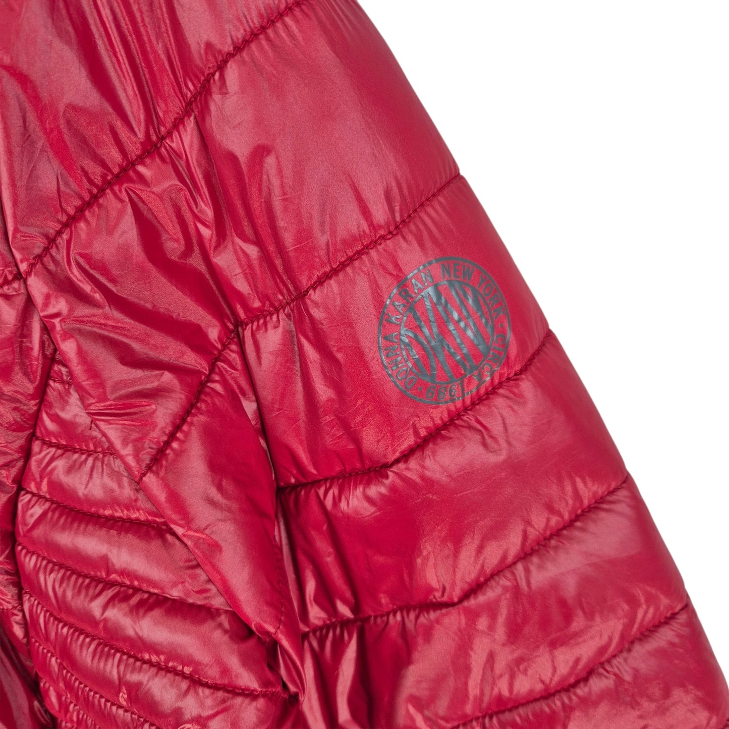 DKNY Womens Red Padded Jacket Size L