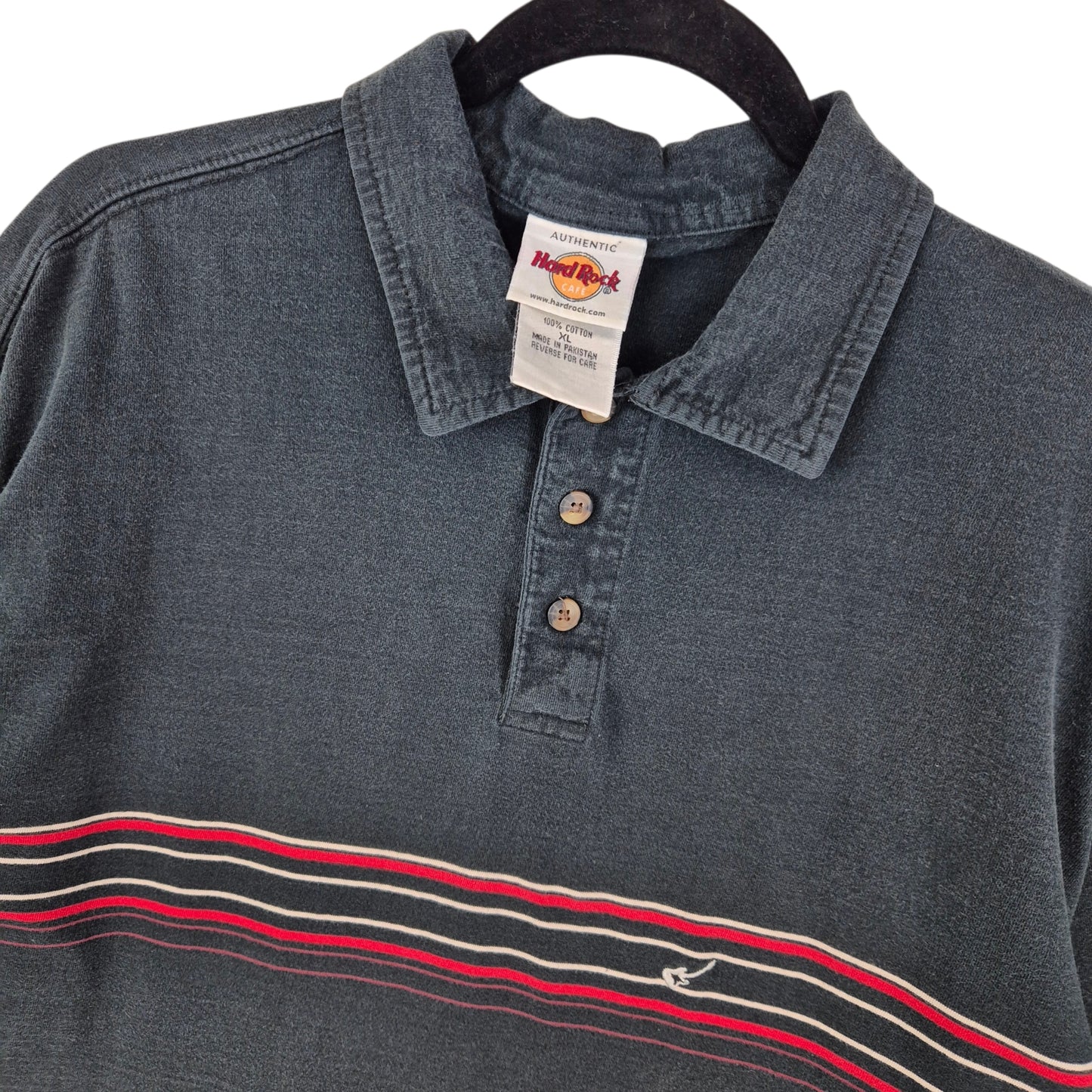 Vintage Hard Rock Cafe San Francisco 90's Black Polo Shirt Size XL
