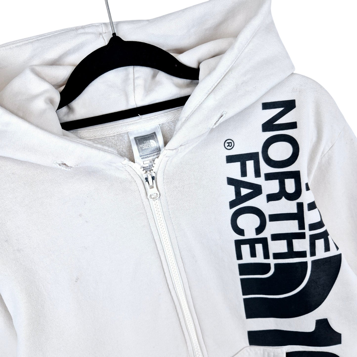 The North Face Cream White Zip Hoodie Size M