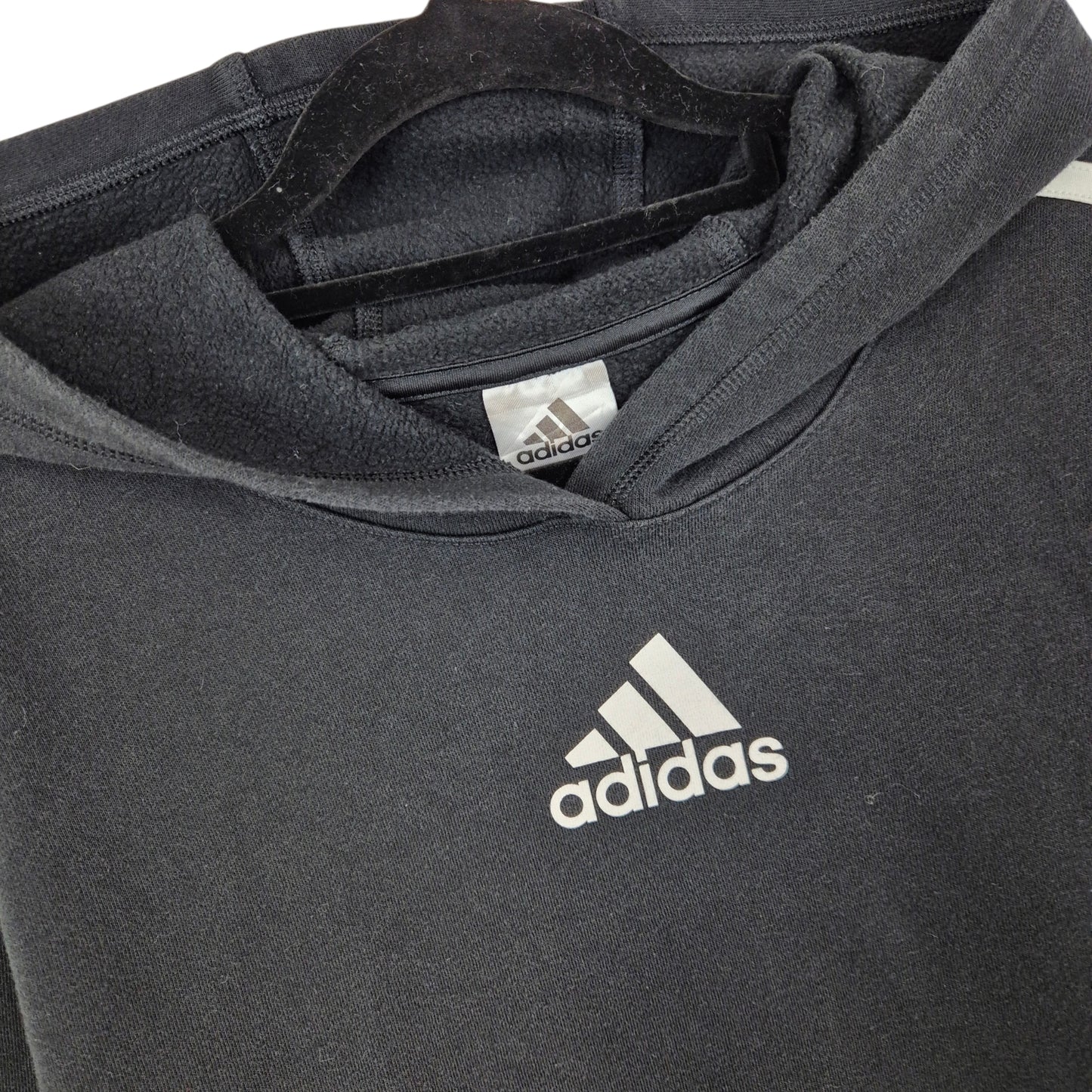 Adidas Black & Grey Hoodie Size S
