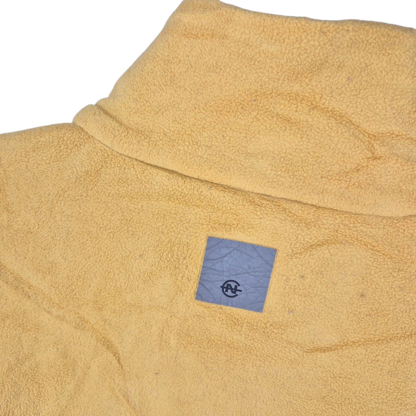 Vintage Nautica Competition Yellow Quarter Zip Fleece Jumper Size M