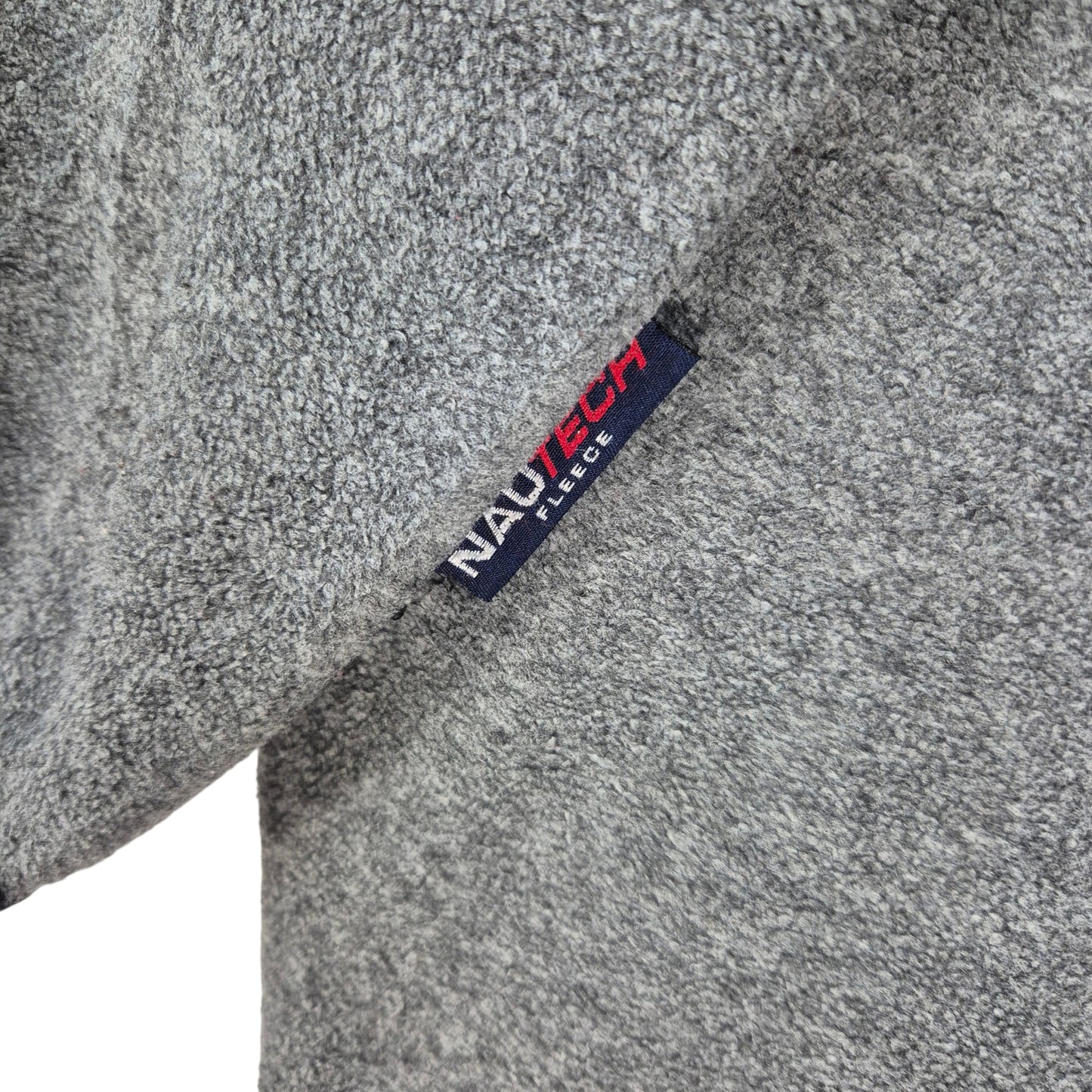 Vintage Nautica Competition 90's Grey Quarter Zip USA Made Fleece Jumper Size M