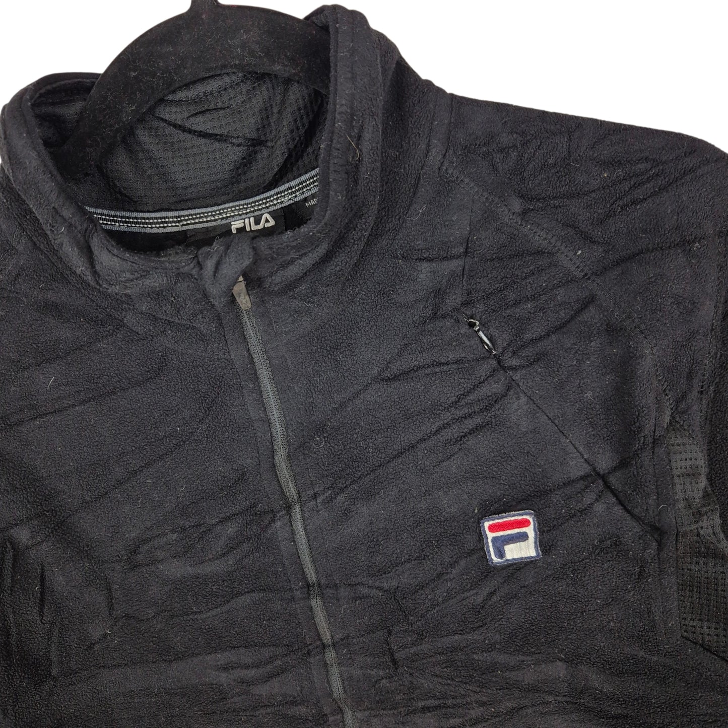 FILA Black Half Zip Fleece Jumper Size S