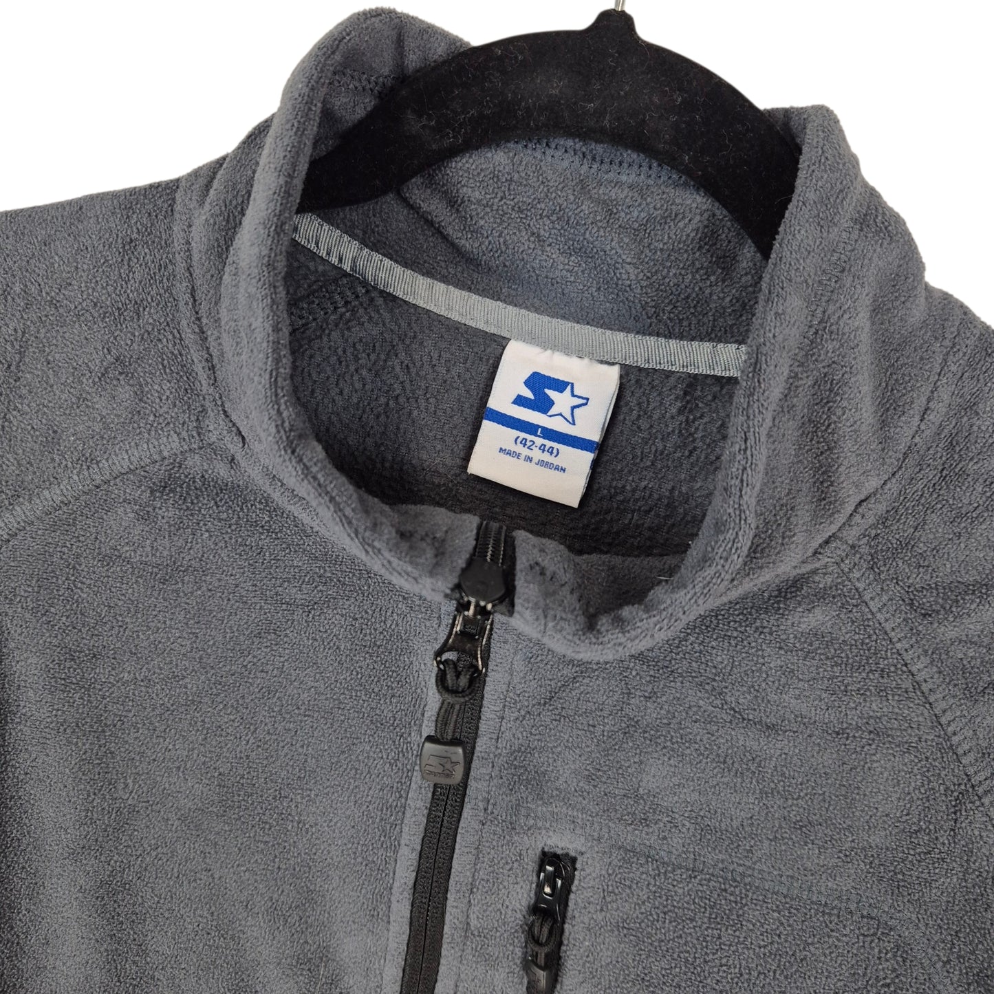 Starter Grey Quarter Zip Fleece Jumper Size L