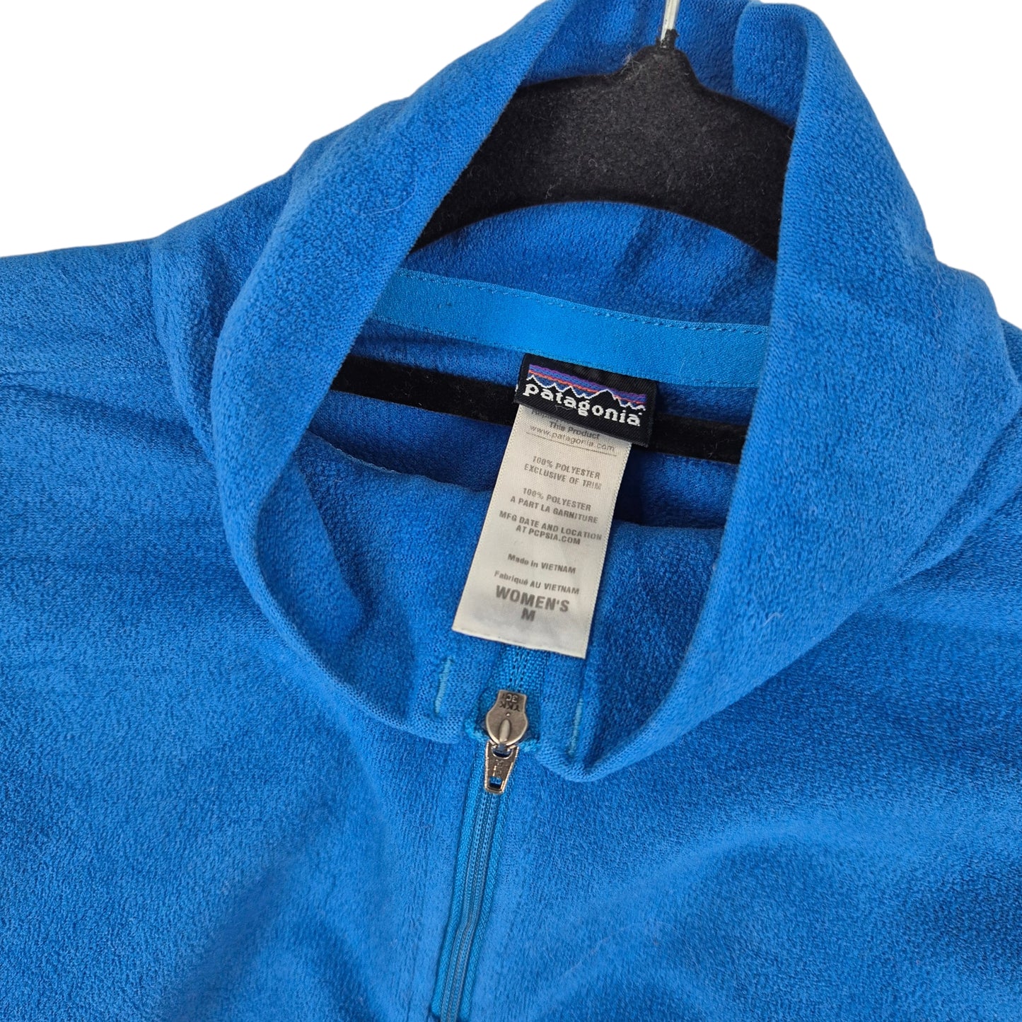Patagonia Womens Blue Light Quarter Zip Fleece Jumper Size M