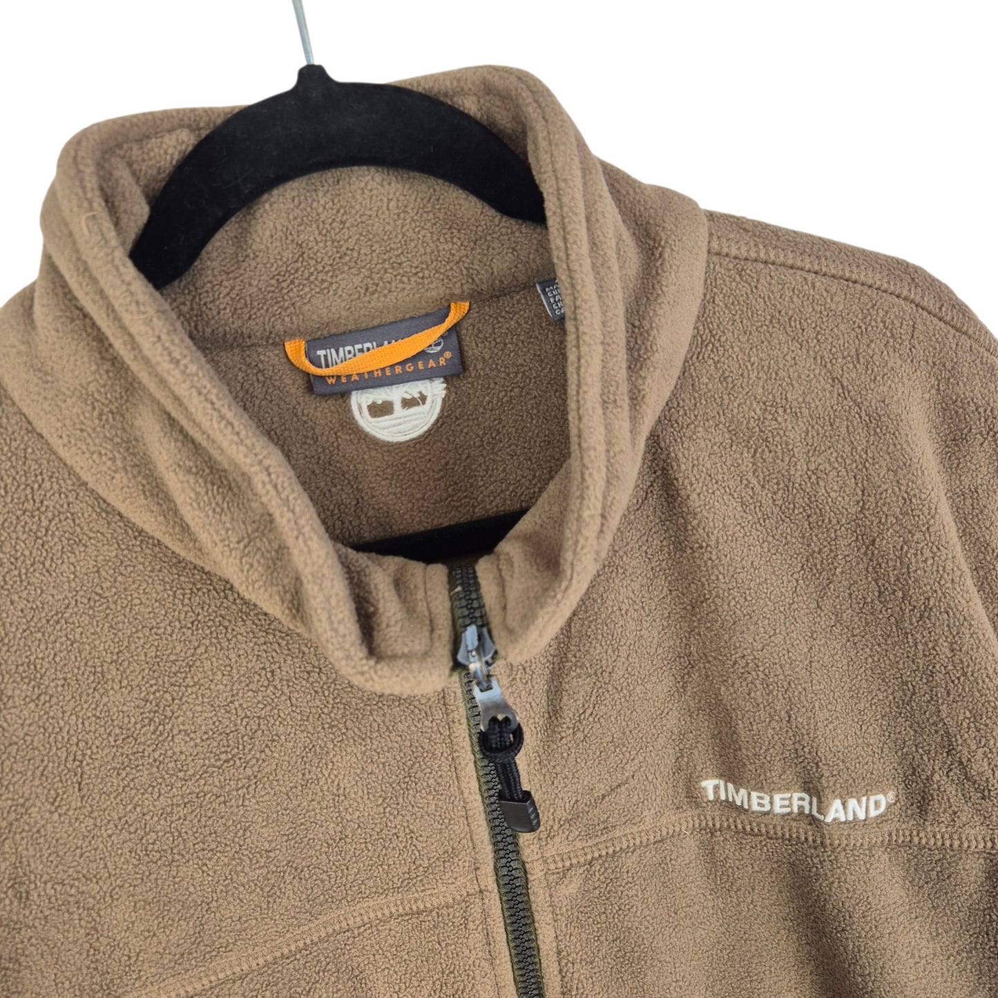 Timberland Weathergear Brown Fleece Zip Jumper Size XL