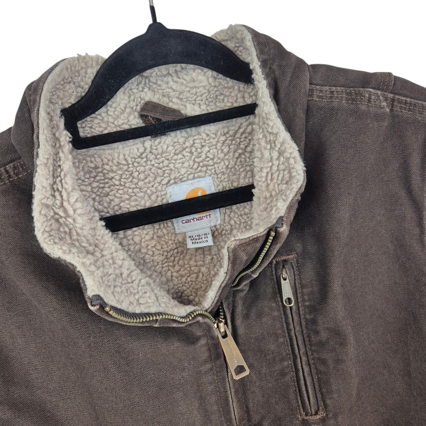 Carhartt Womens Brown Heavy Fleece Insulated Vest Size XL