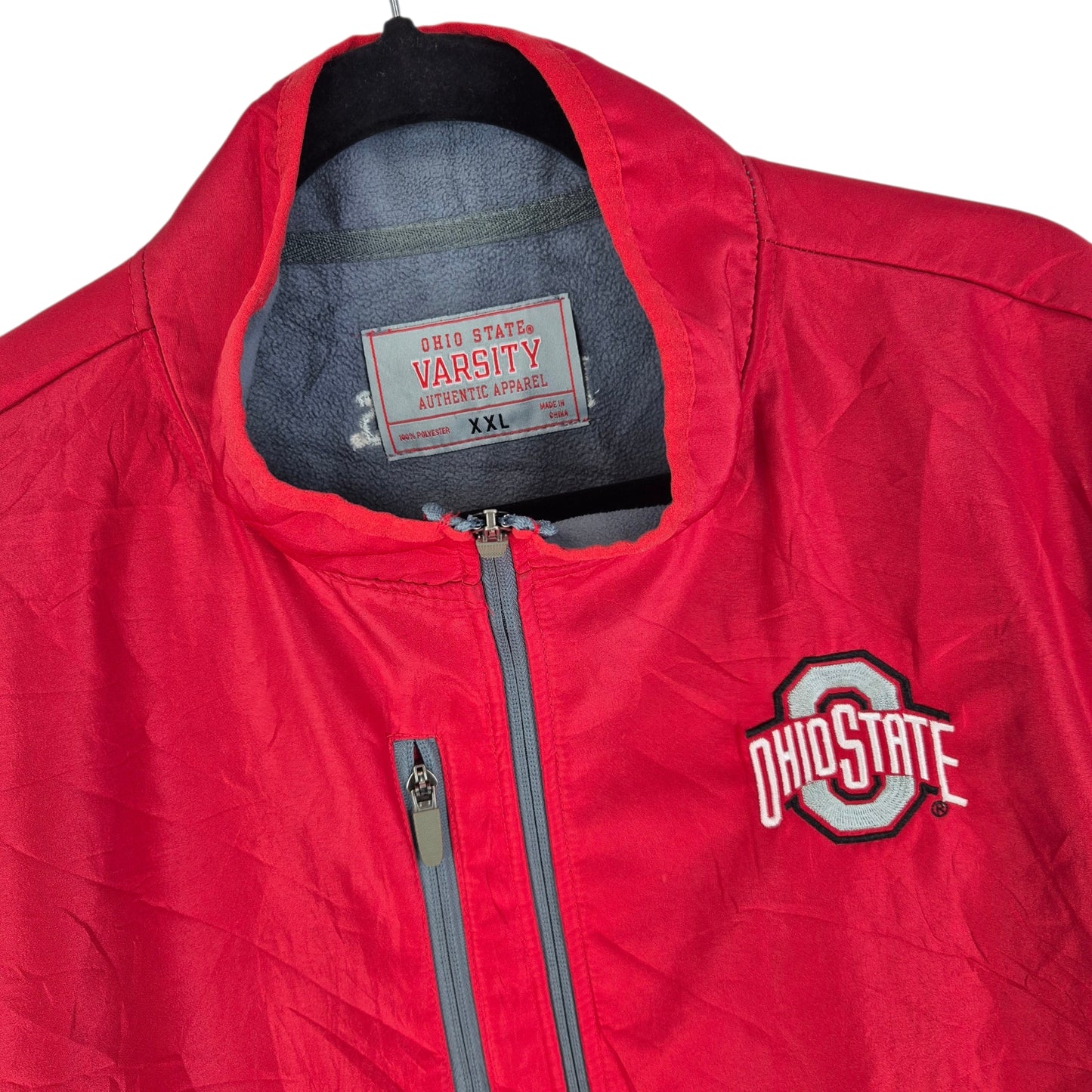 Ohio State Buckeyes Red Windbreaker Jacket Size 2XL