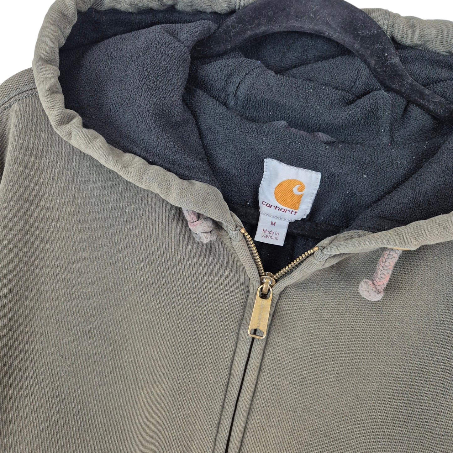 Carhartt Olive Green Heavy Zip Hoodie Size M
