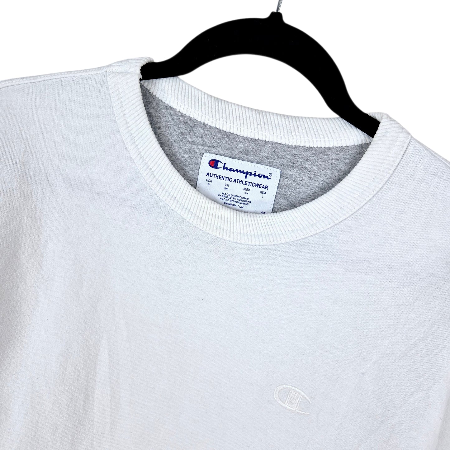 Champion White Crewneck Sweater Size S