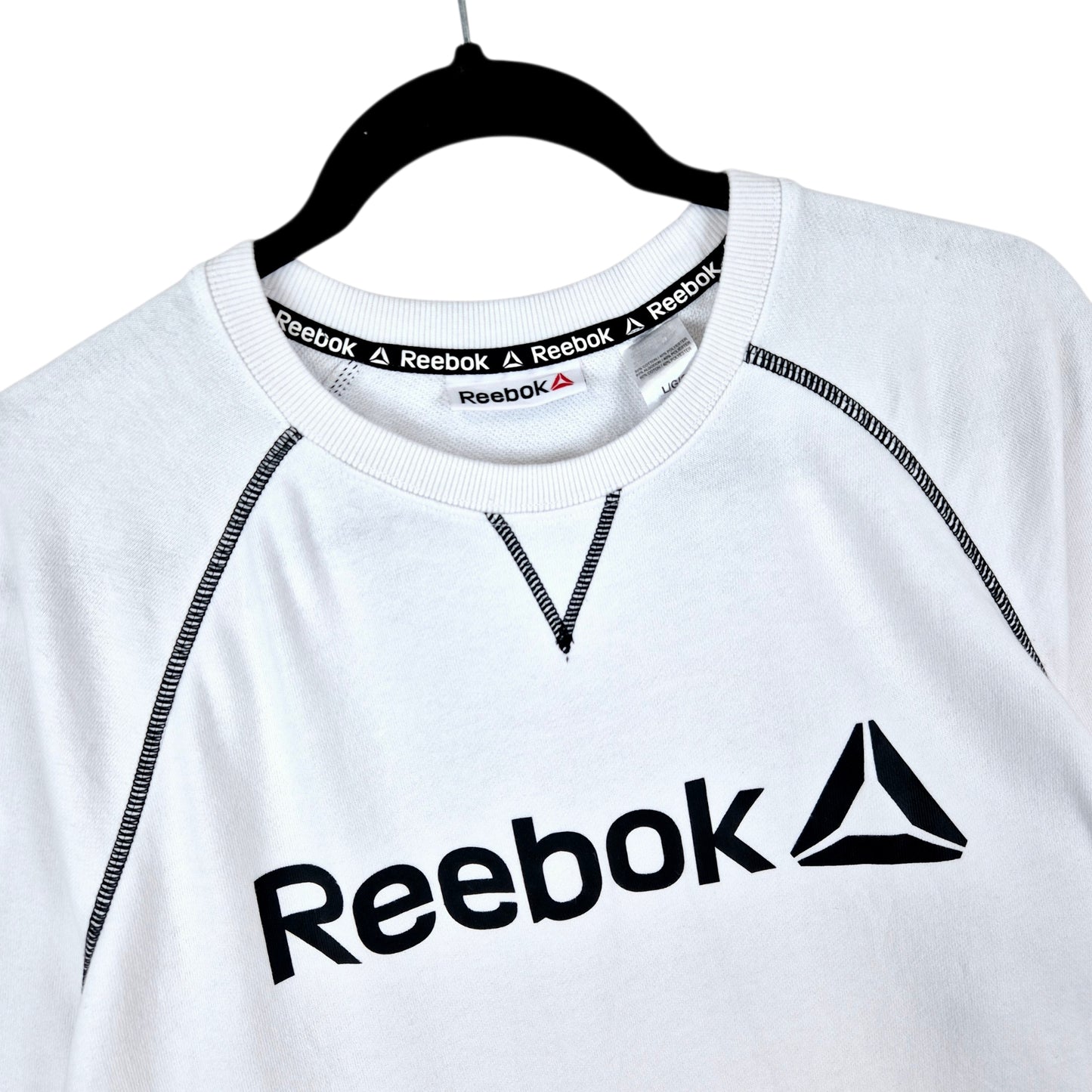 Reebok White Light Crewneck Sweater Size L