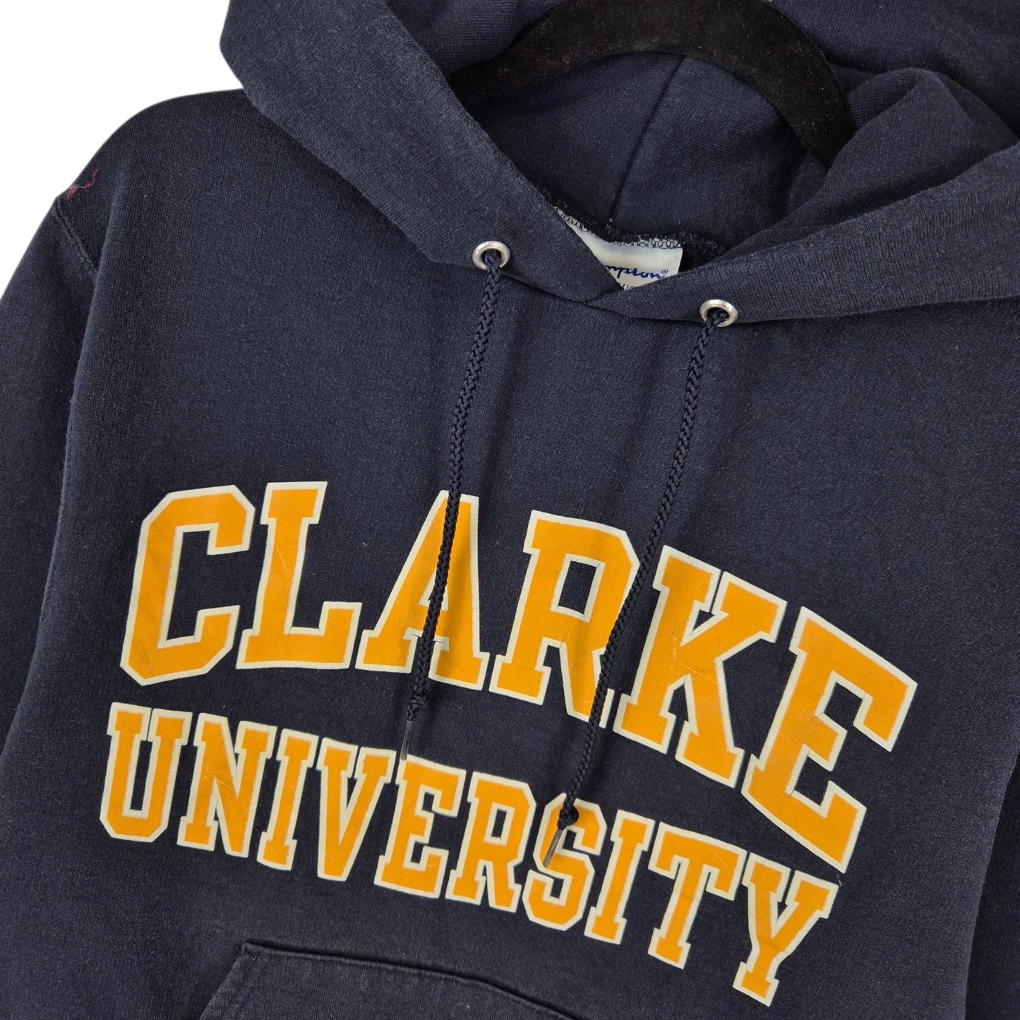 Champion Clarke University Dark Blue Hoodie Size S