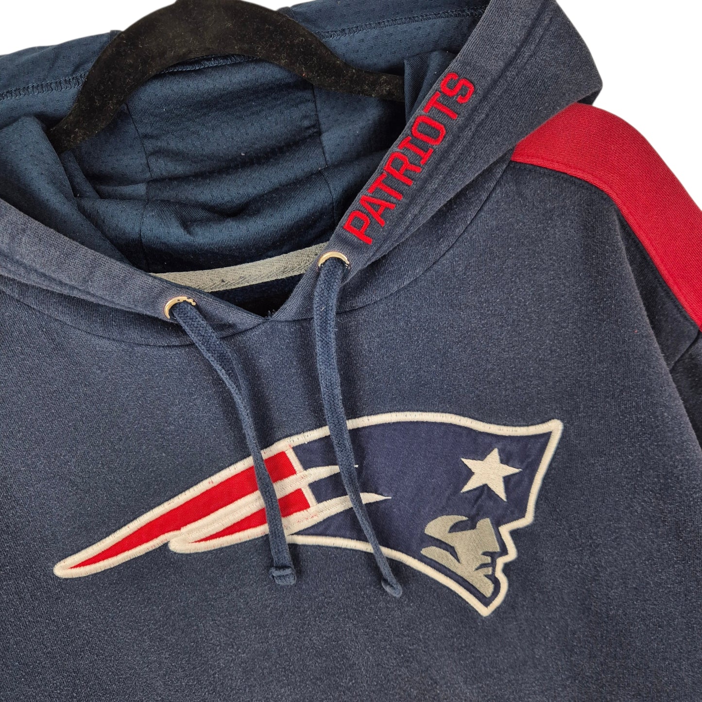 Fanatics NFL New England Patriots Dark Blue Embroidered Hoodie Size XL