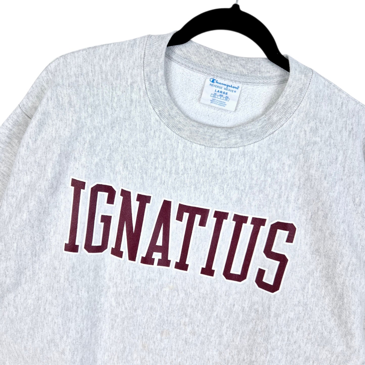 Champion Reverse Weave Light Grey Ignatius Sweater Size L