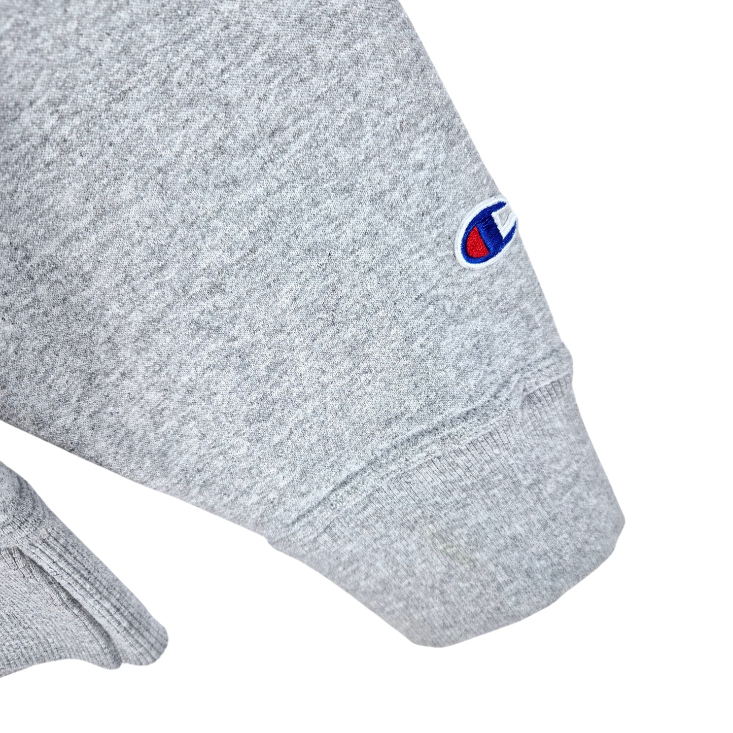 Champion Grey Chest Script Hoodie Size XL