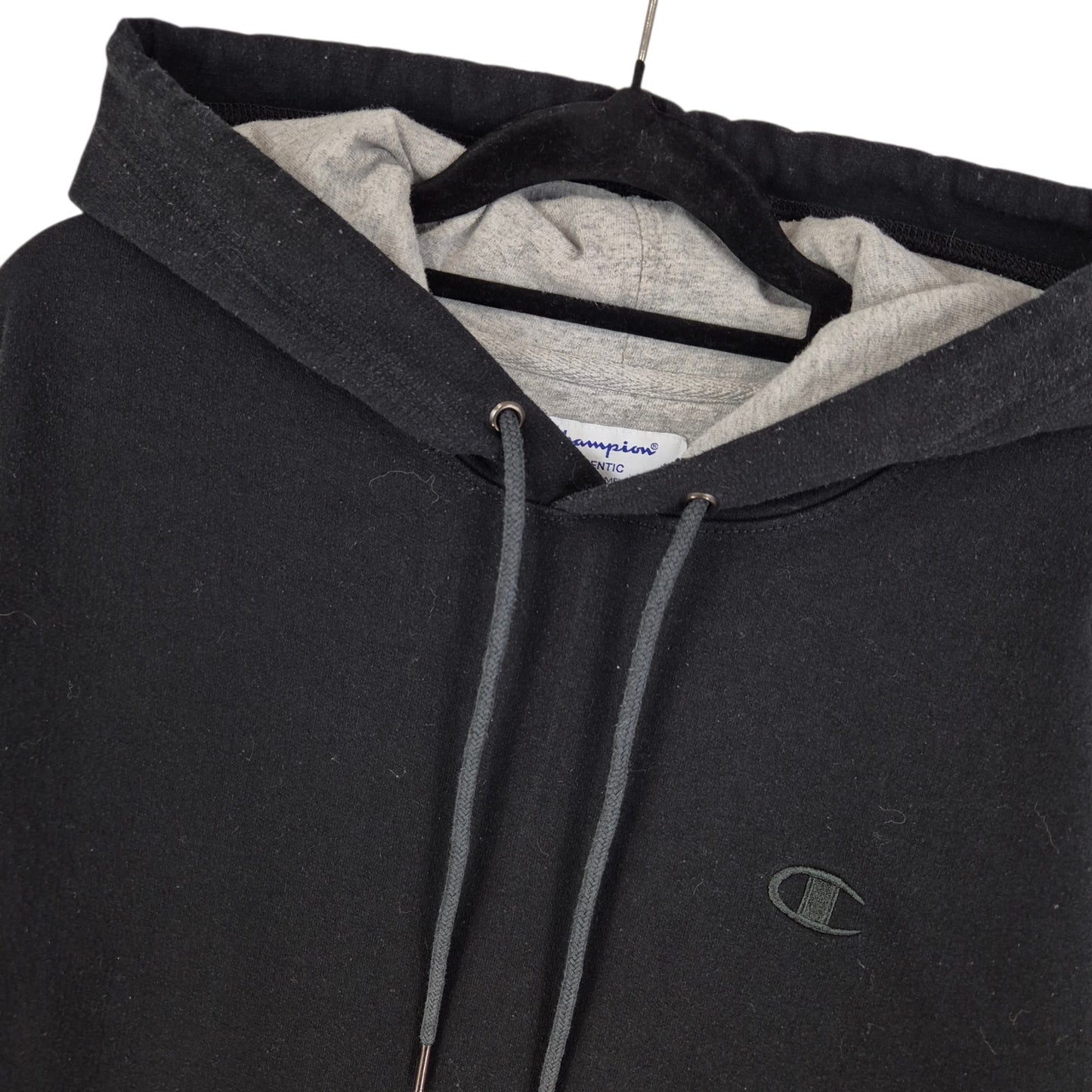 Champion Black Basic Hoodie Size L