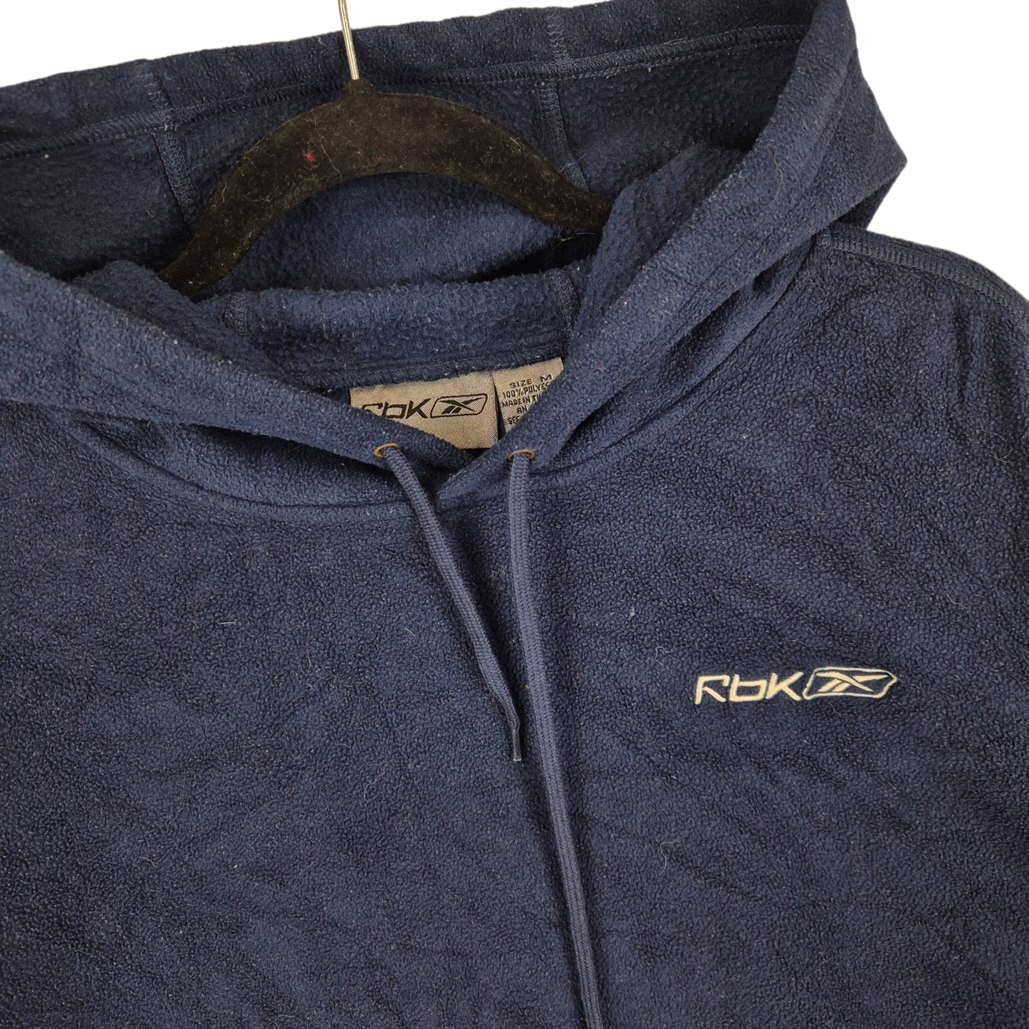 Reebok Dark Blue Fleece Hoodie Size M