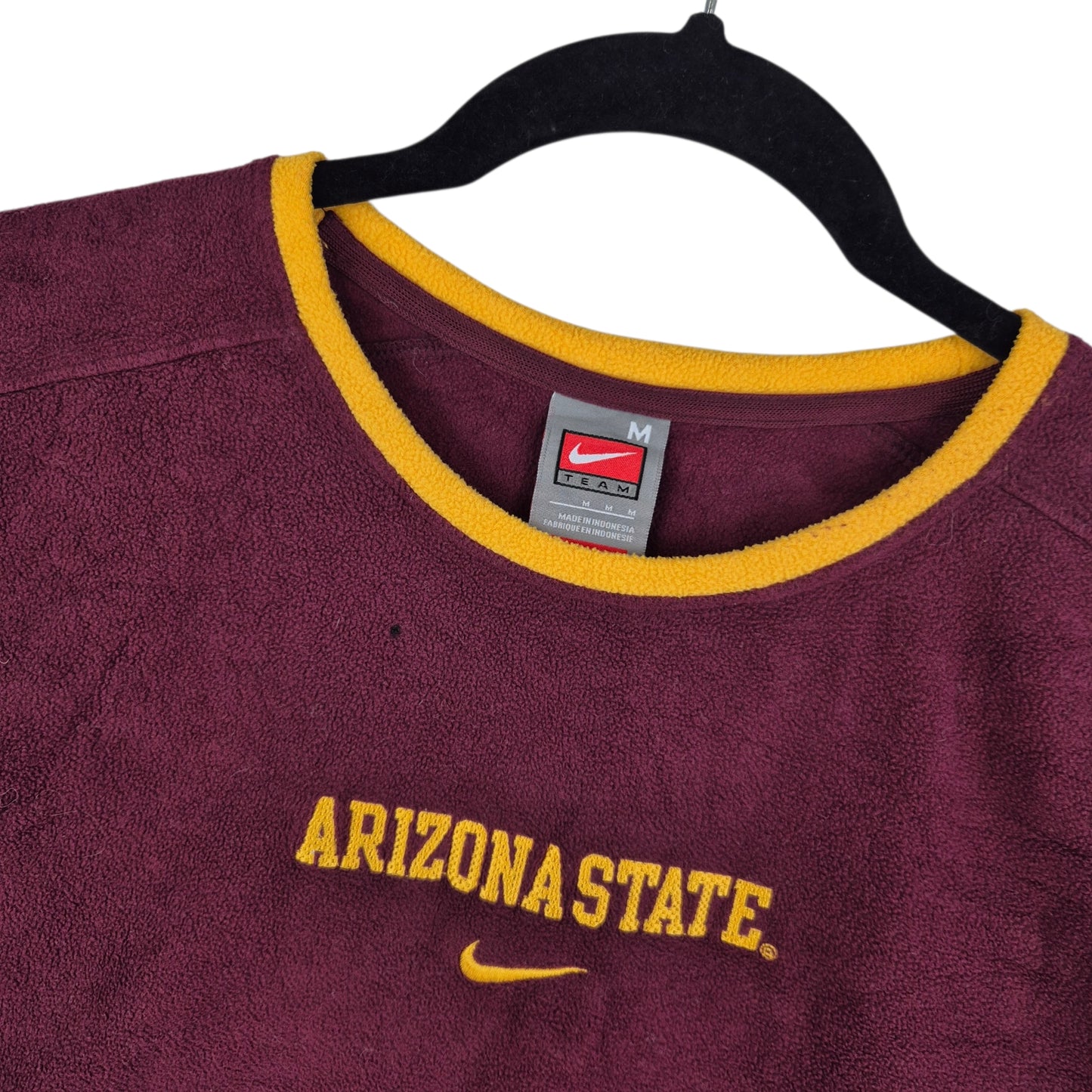 Vintage Nike 2000's Burgundy Arizona State Fleece Jumper Size M