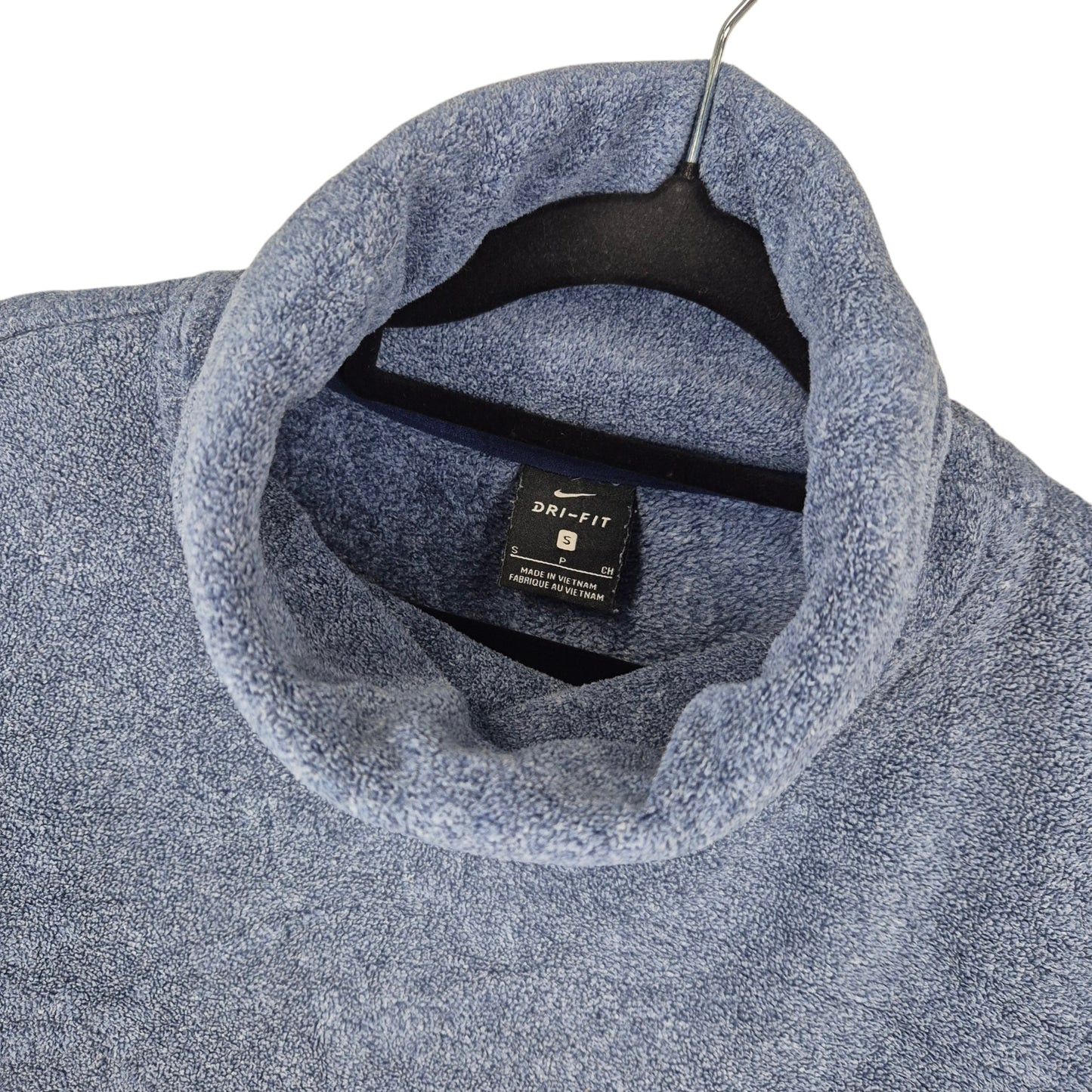 Nike Steel Blue Turtleneck Fleece Jumper Size S