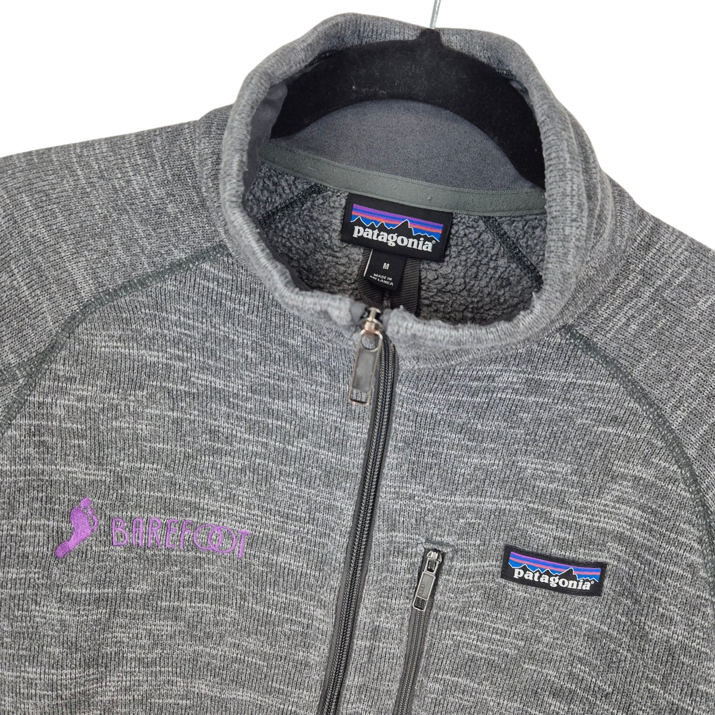 Patagonia Grey Fleece Zip Jumper Size M