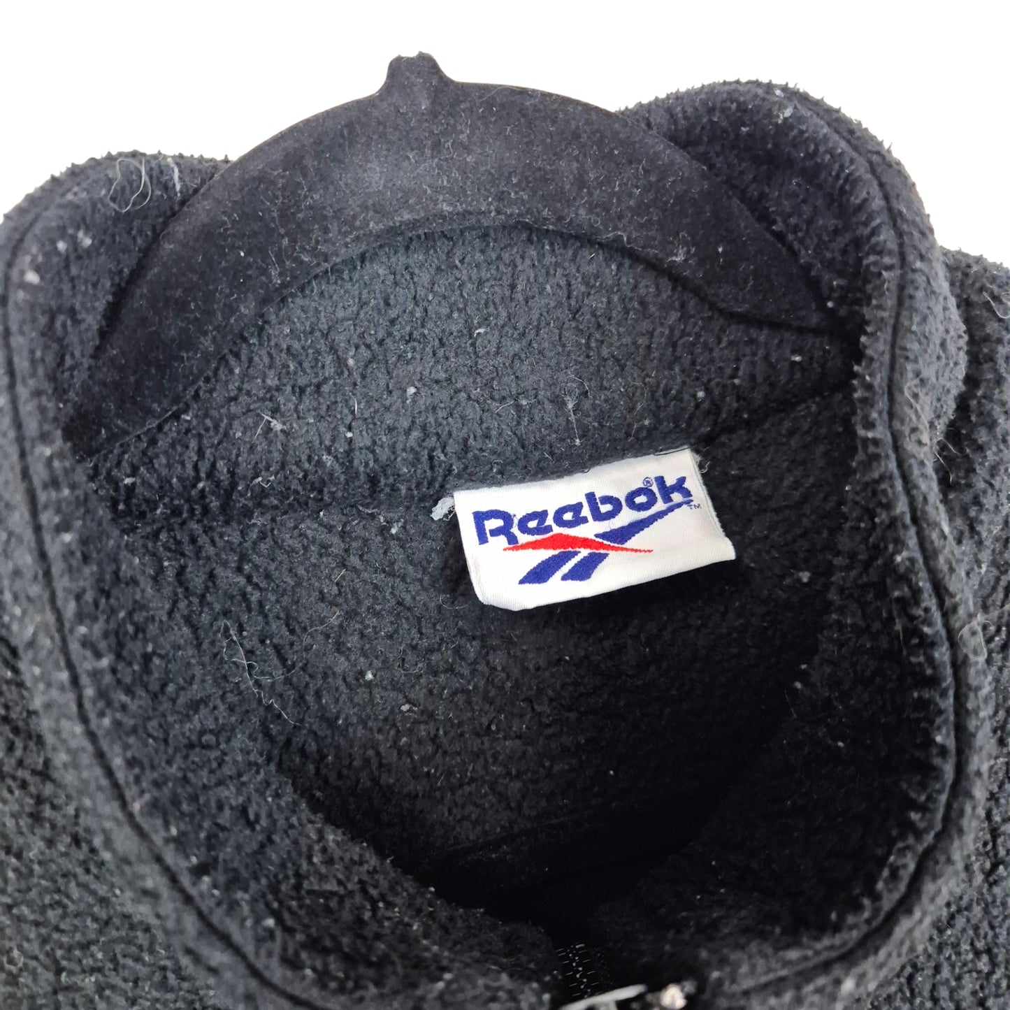 Vintage Reebok 90's Black Fleece Zip Jumper Size XL