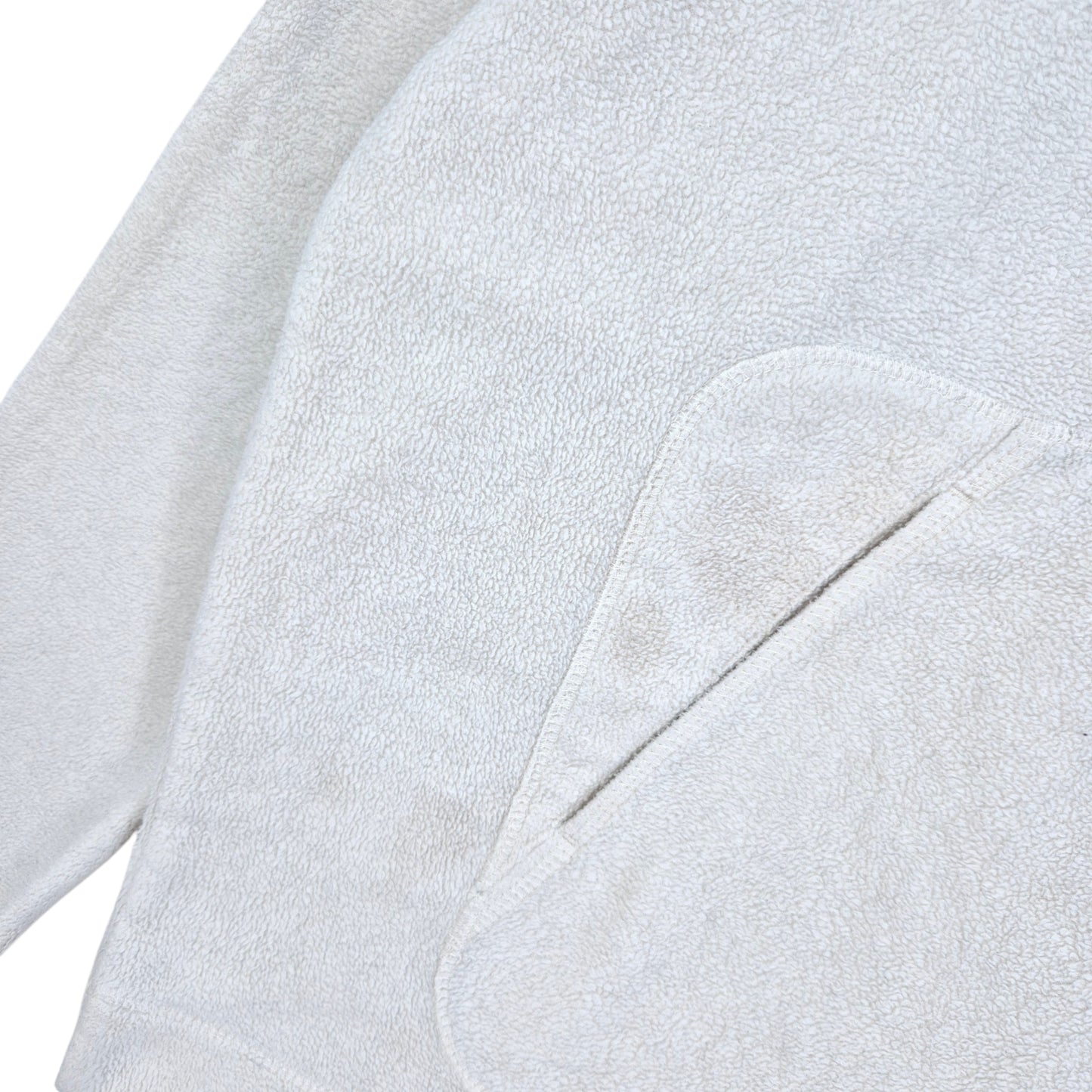 Vintage Nike 2000's Womens Cream White Embroidered Fleece Hoodie Size XL