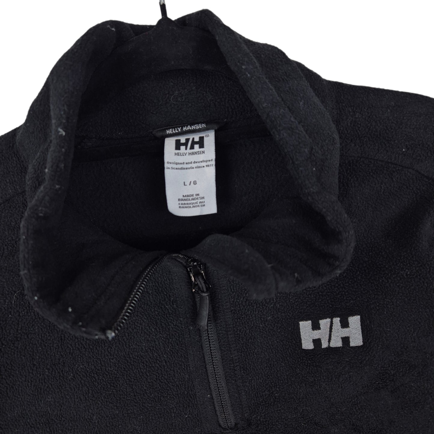 Helly Hansen Black Quarter Zip Fleece Jumper Size L