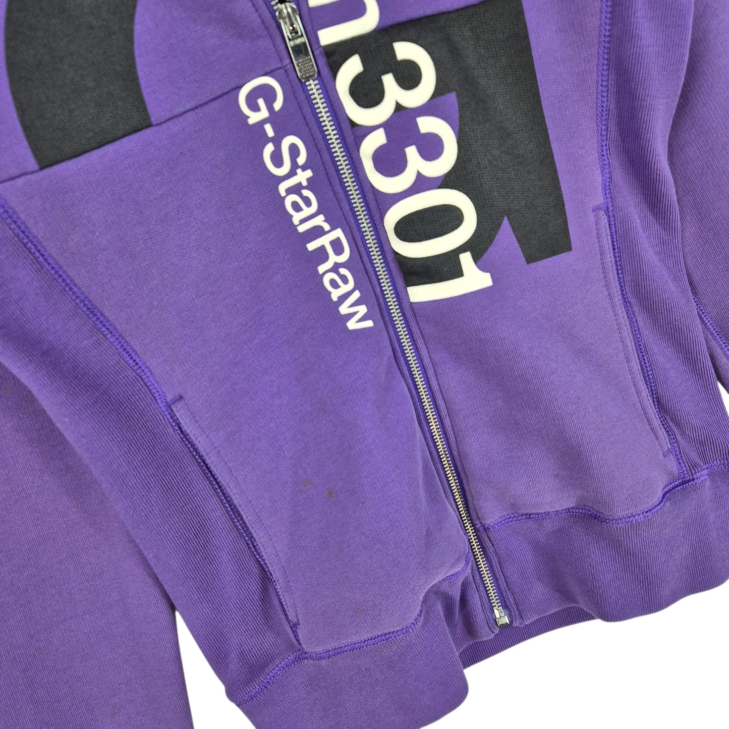 G Star Raw Womens Purple Zip Hoodie Size S