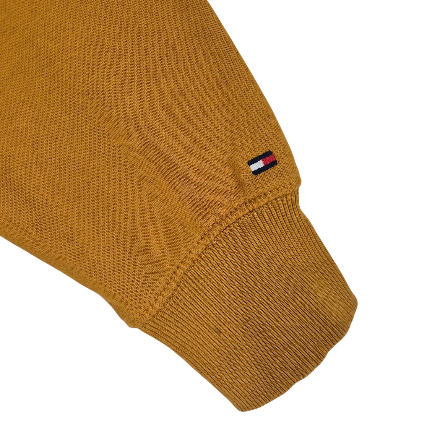Tommy Hilfiger Womens Mustard Brown Oversized Embroidered Sweater Size XL