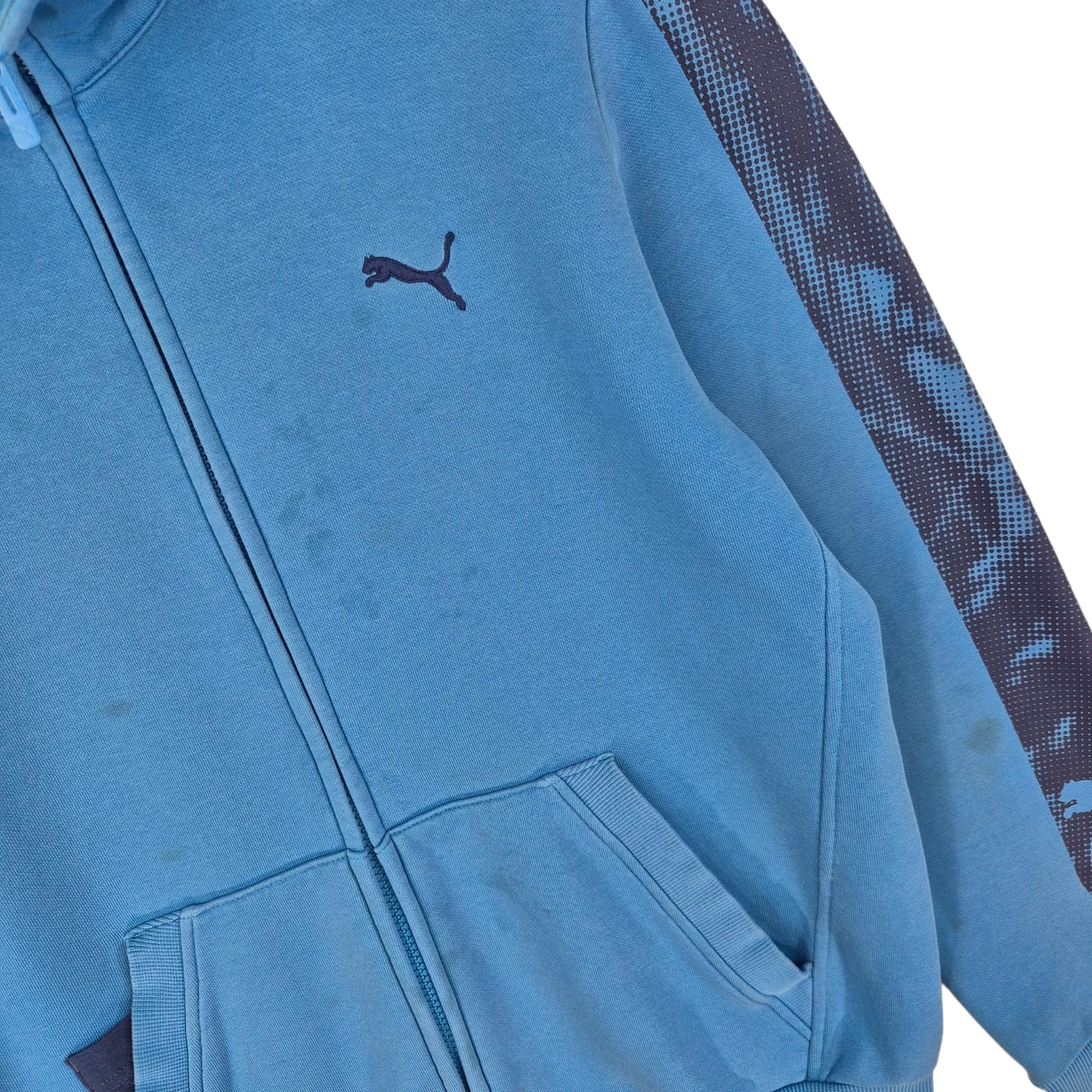 PUMA Blue Zip Sweater Size S
