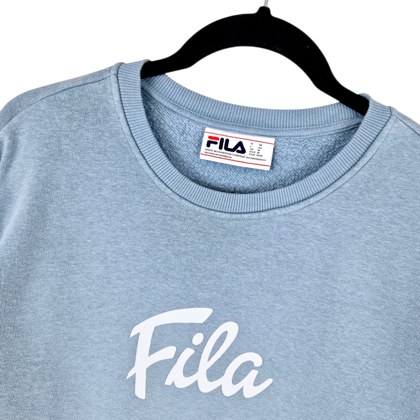 FILA Womens Steel Blue Crewneck Sweater Size M