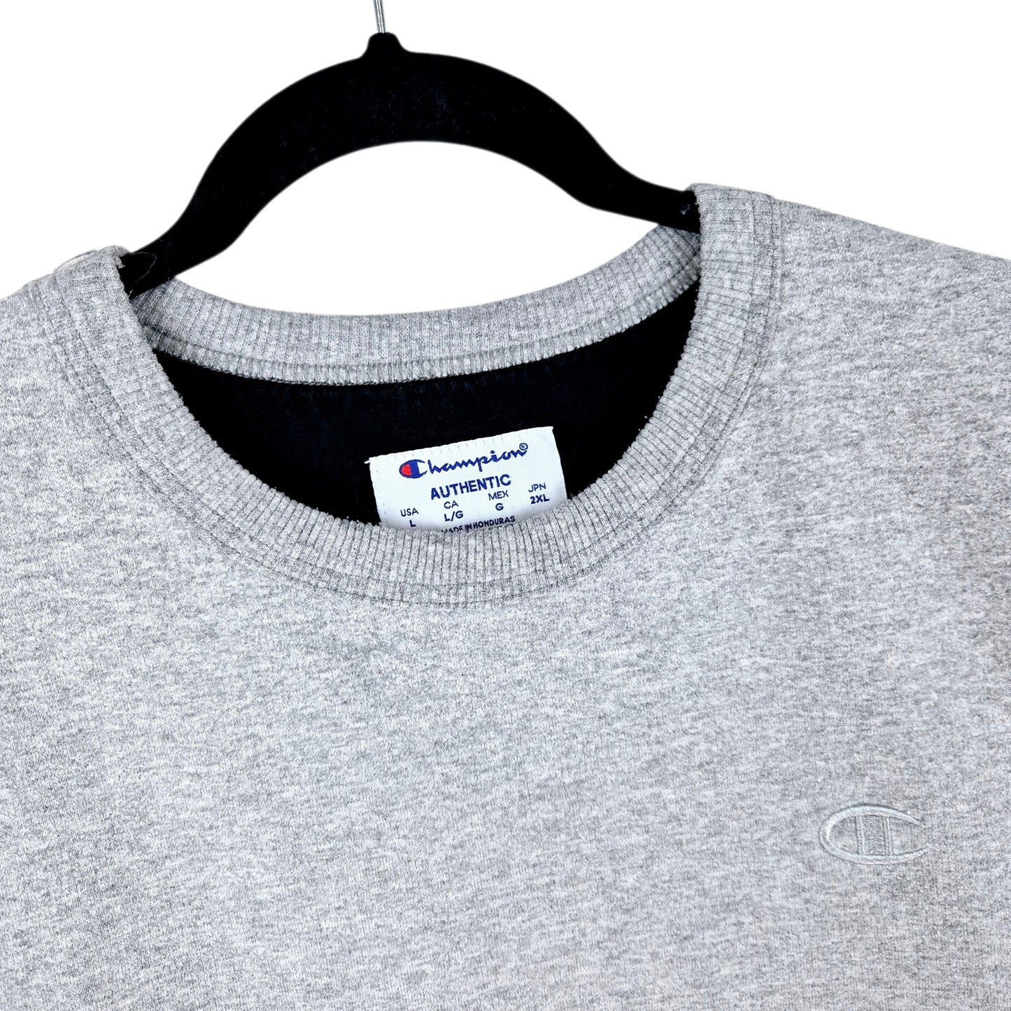 Champion Grey Basic Crewneck Sweater Size L