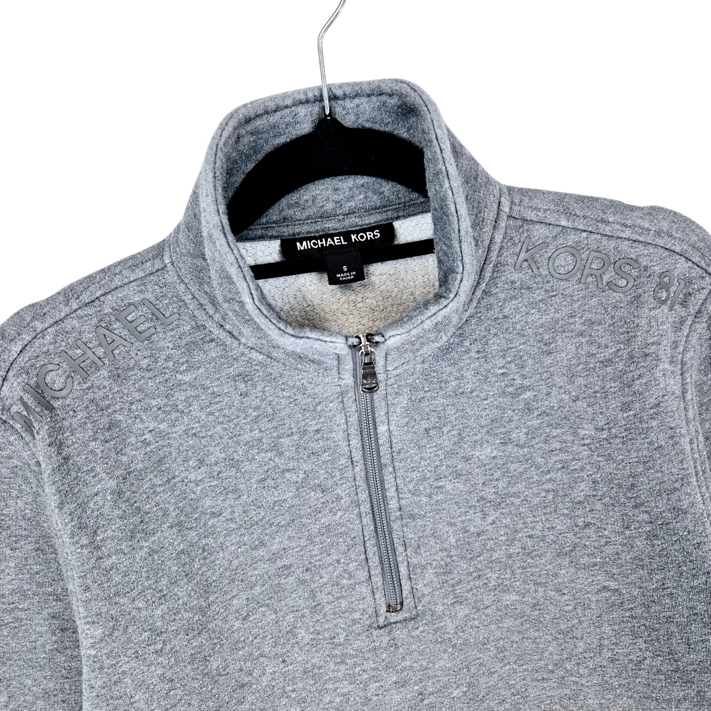 Michael Kors Grey Quarter Zip Sweater Size S