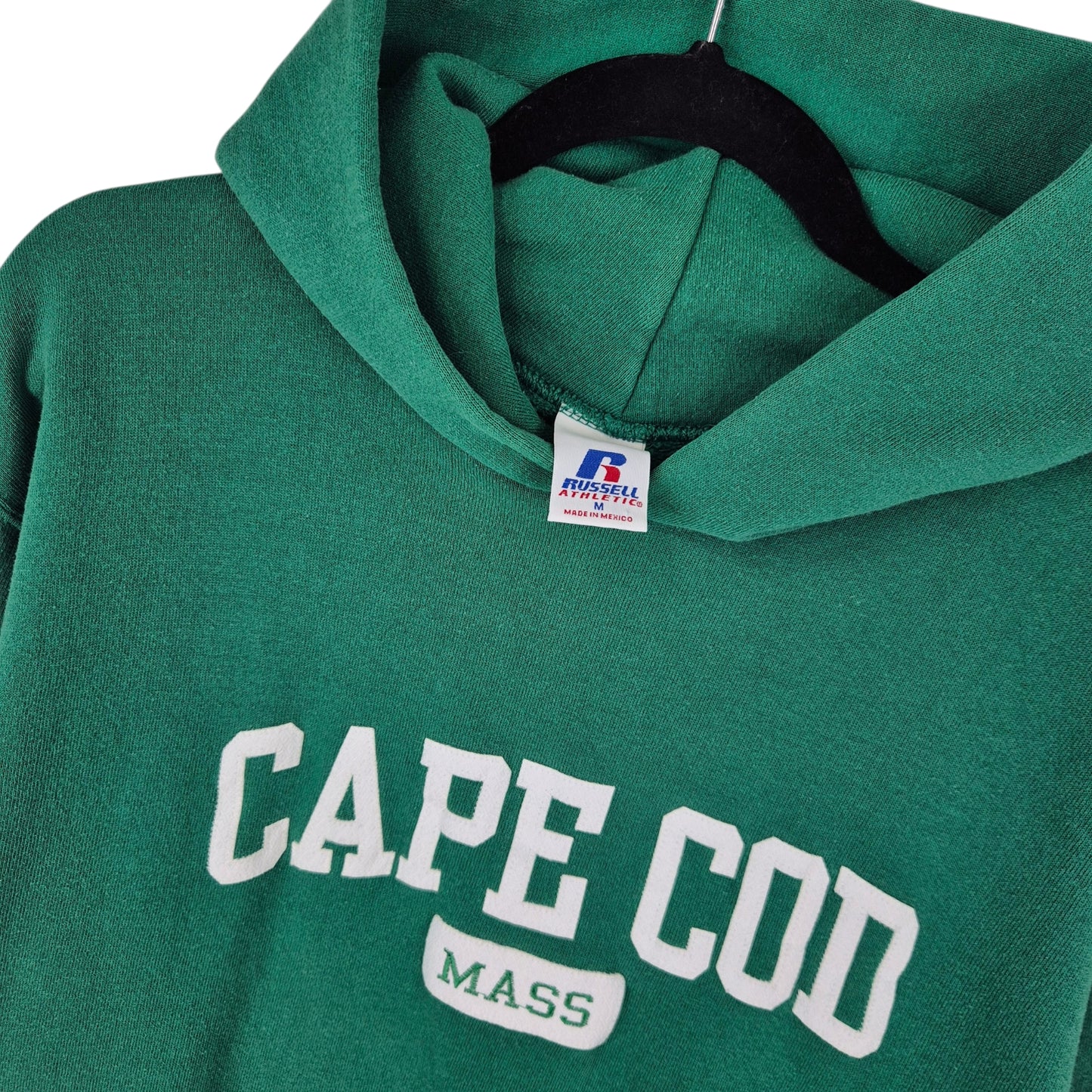 Vintage Russell Athletic 90's Cape Cod Massachusetts Green Hoodie Size M