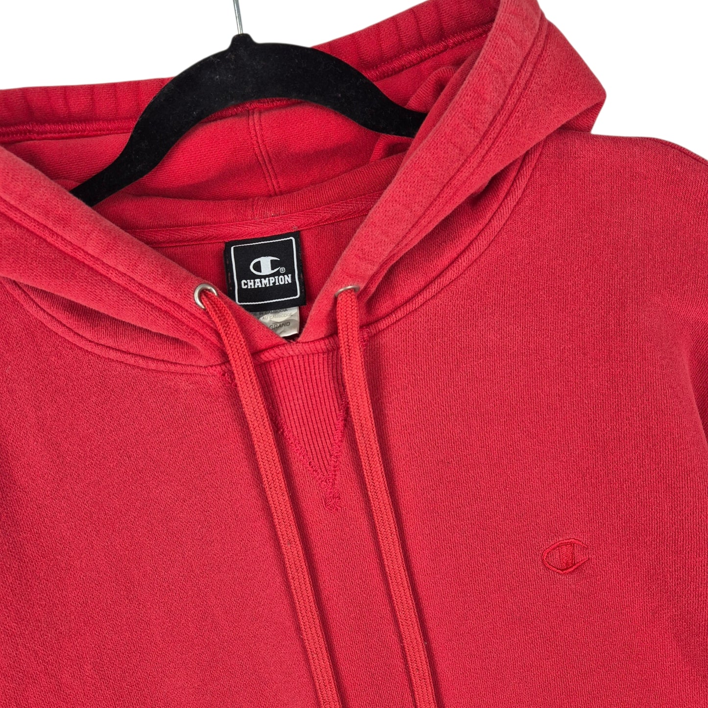 Champion Red Basic Hoodie Size L