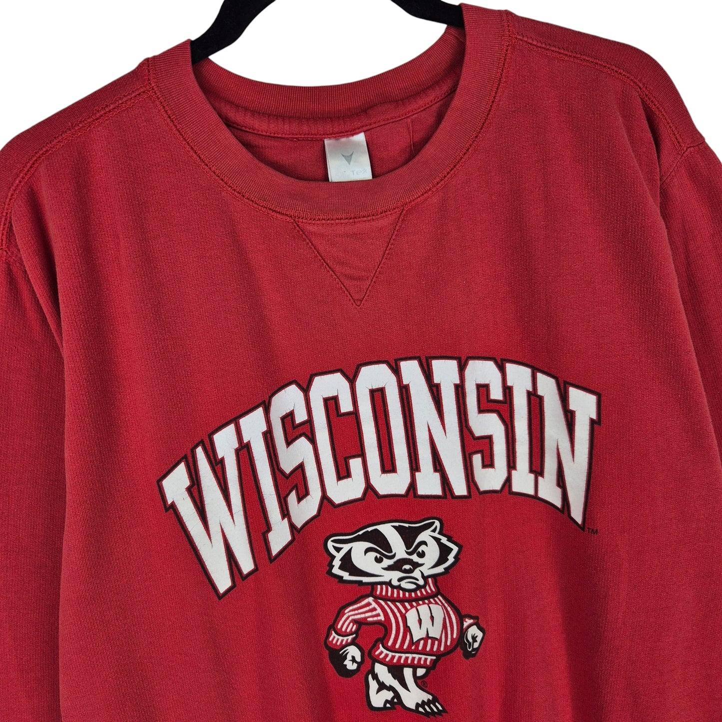 Wisconsin Badgers Red Crewneck Sweater Size M