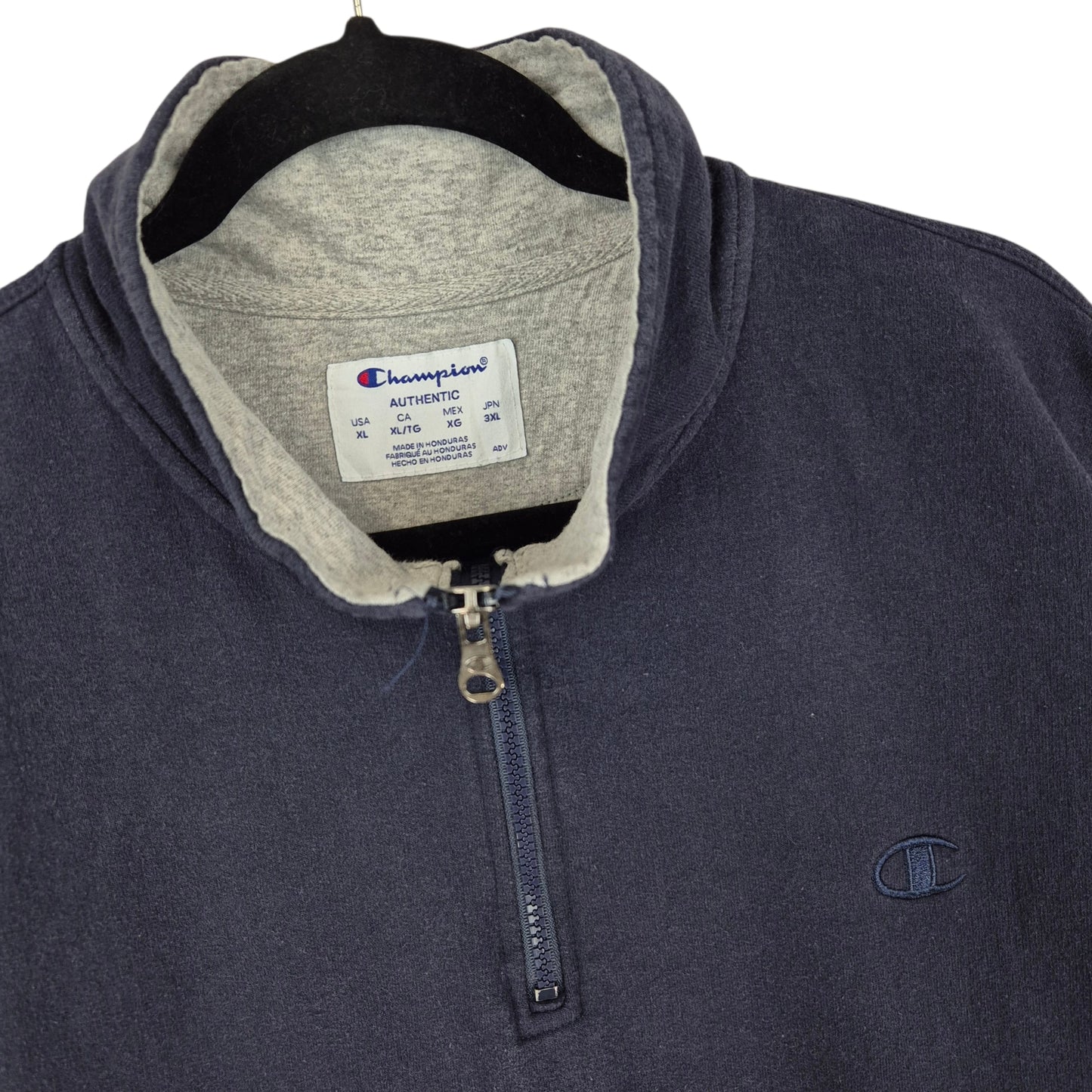 Champion Dark Blue Quarter Zip Sweater Size XL