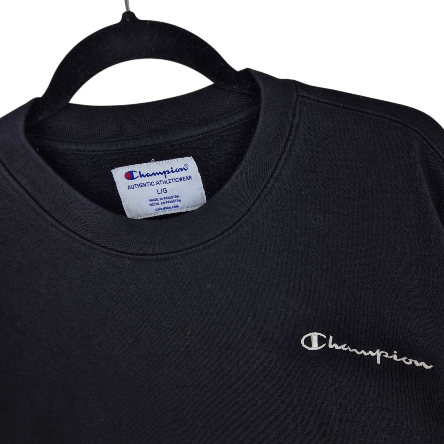 Champion Black Crewneck Sweater Size L