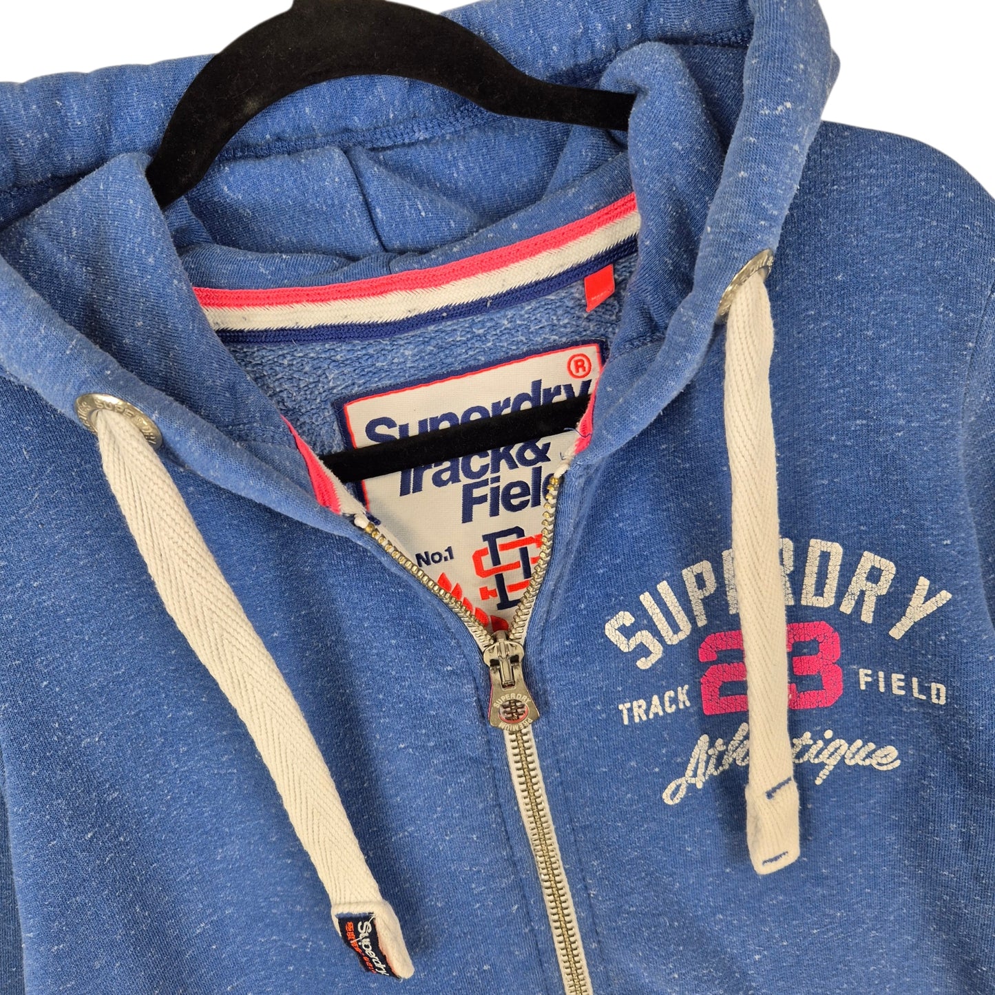 Superdry Womens Blue Zip Hoodie Size M