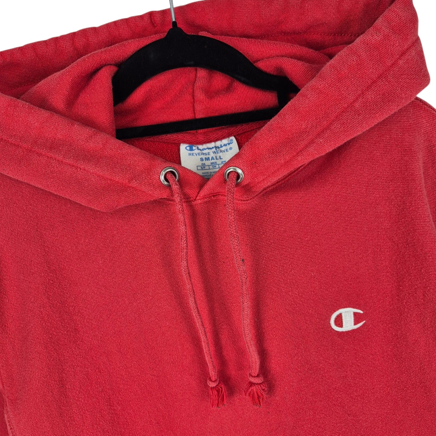 Champion Reverse Weave Red Heavy Hoodie Size S