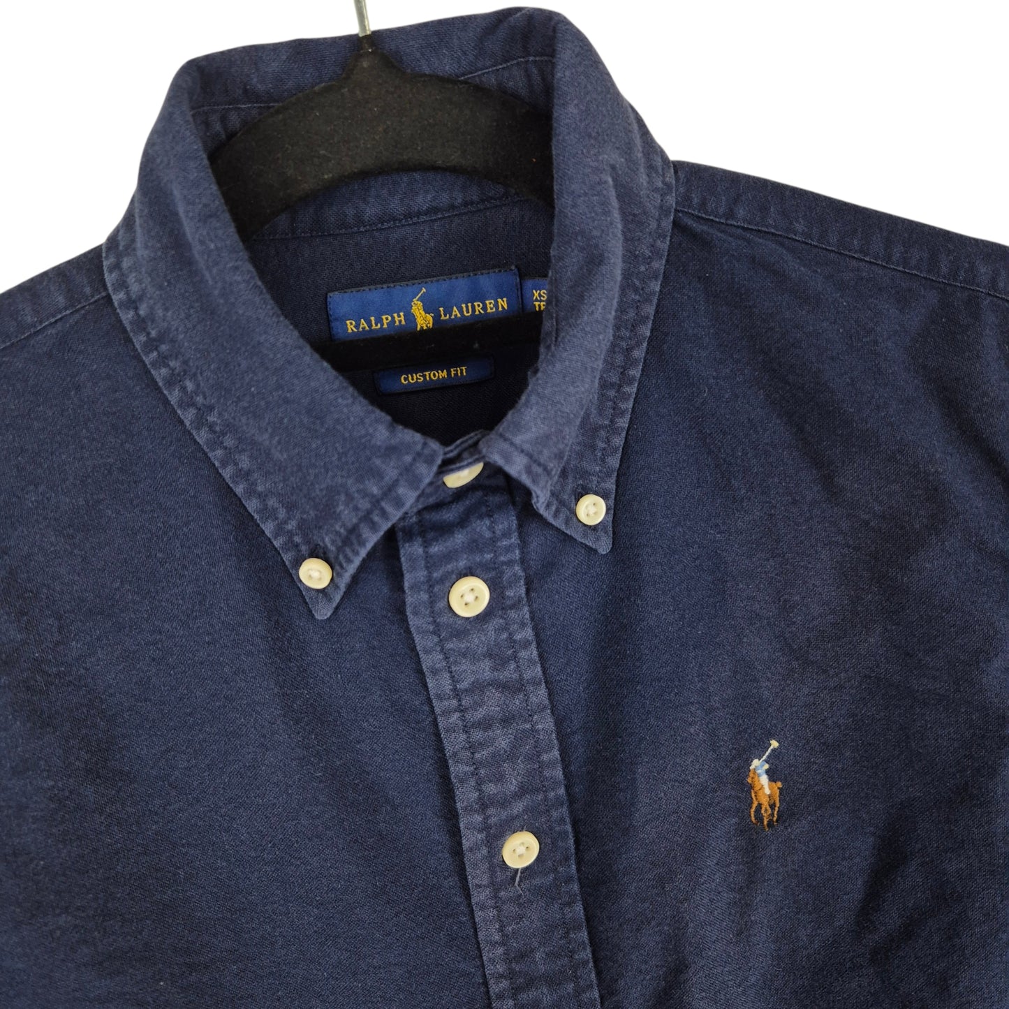 Polo Ralph Lauren Womens Dark Blue Custom Fit Dress Shirt Size XS