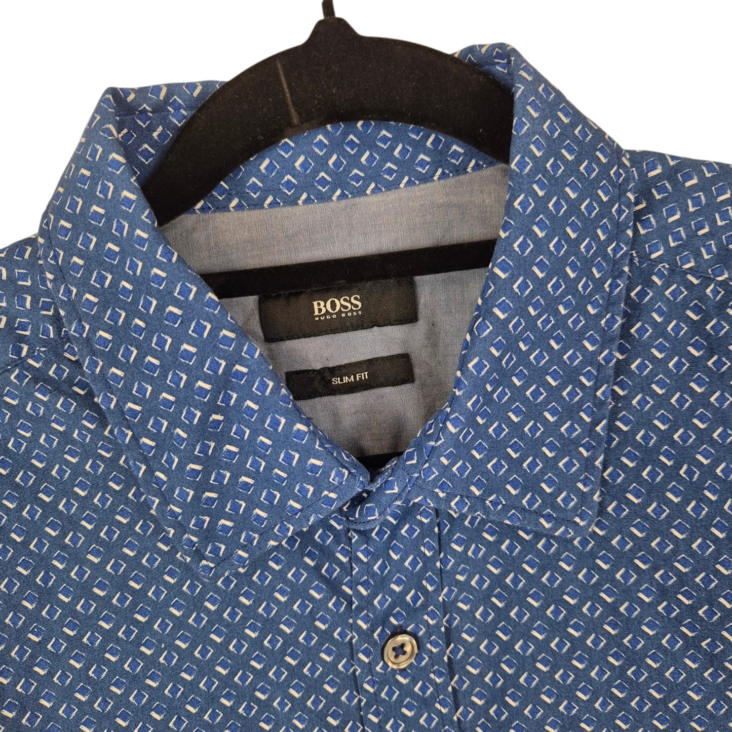 Hugo Boss Blue Slim Fit Dress Shirt Size M