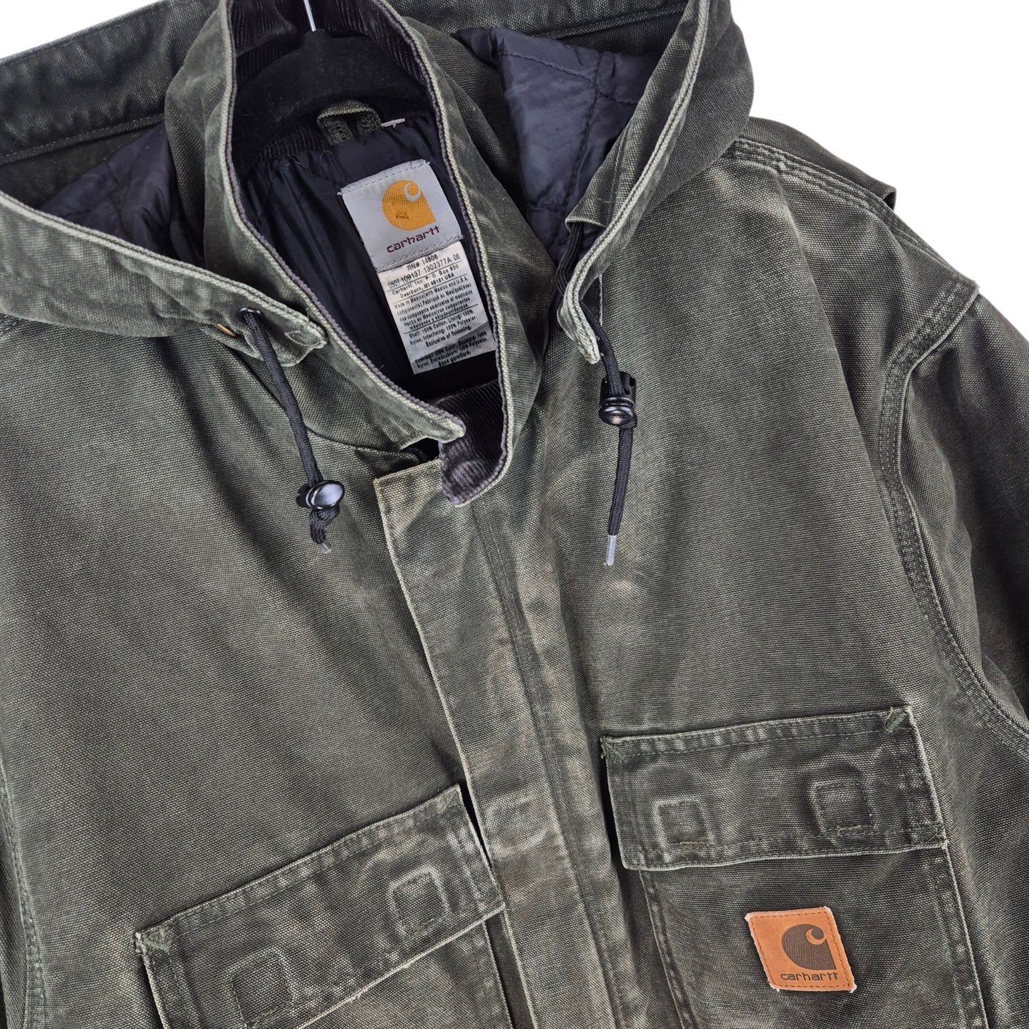 Carhartt Olive Green Extra Heavy Denim Jacket Size XL